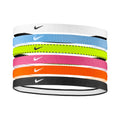 Nike Flex Classic Opaska do włosów Opakowanie 6 szt. Unisex - różowy, biały