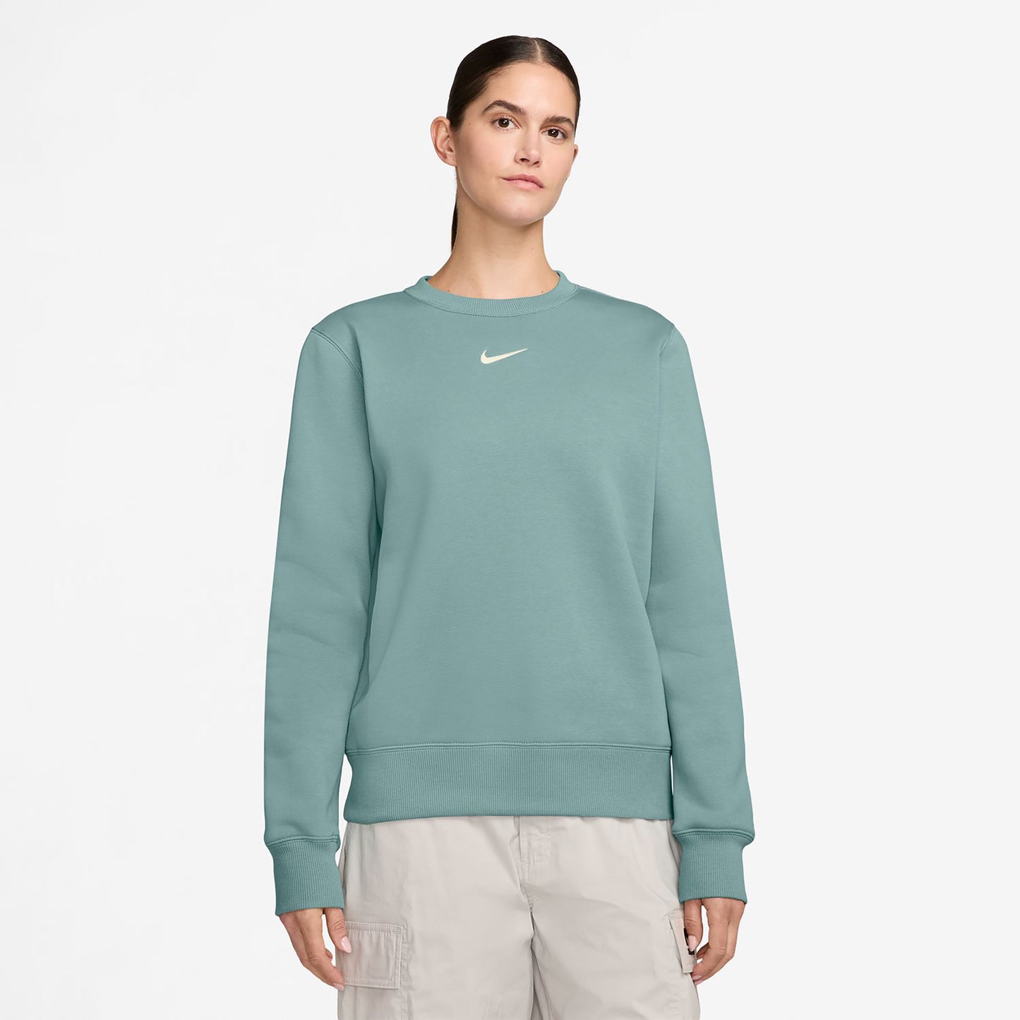 Nike Phoenix Fleece Crew Bluza Kobiety-Szałwia