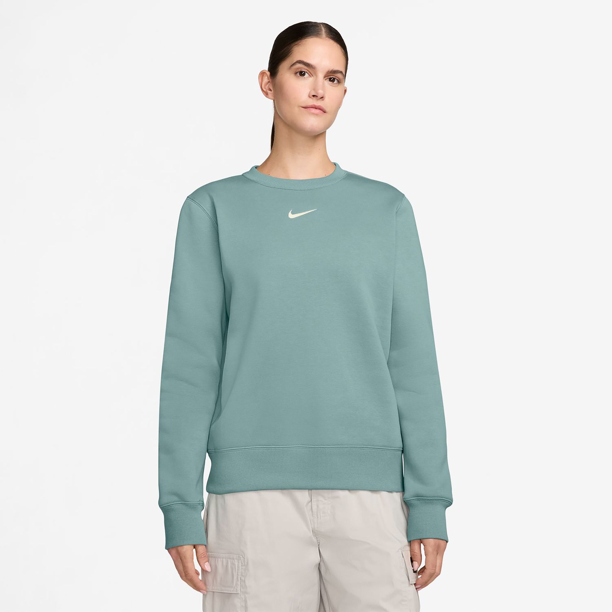 Nike Phoenix Fleece Crew Bluza Kobiety-Szałwia