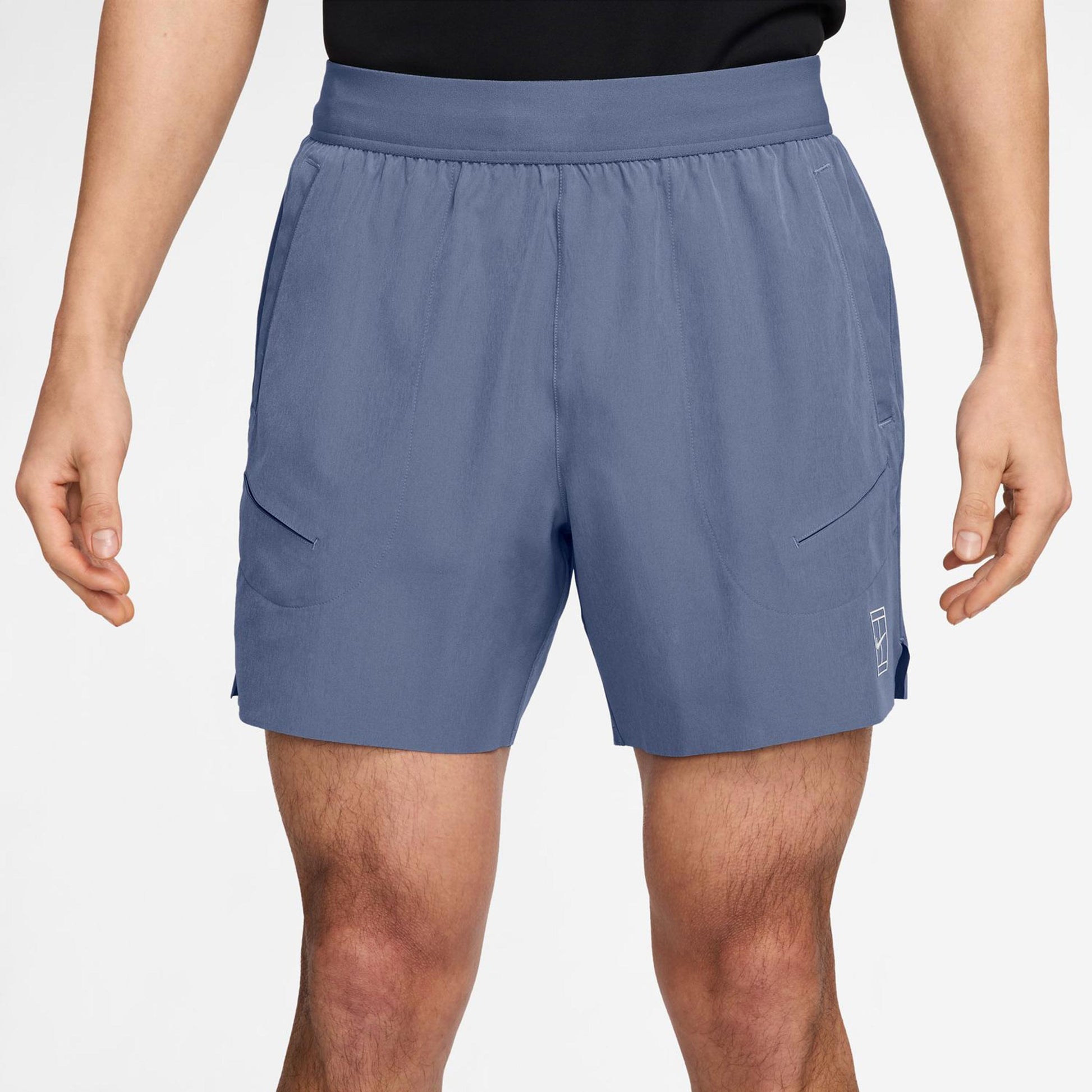 Nike Court Dri-Fit Advantage 6in Szorty Mężczyźni-Niebiesko-szary,Biały
