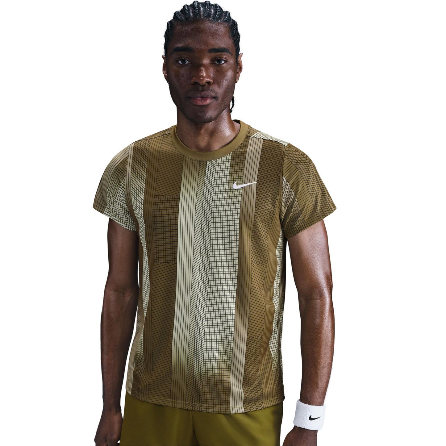 Nike Court Dri-Fit Victory Print Koszulka Mężczyźni-Oliwka