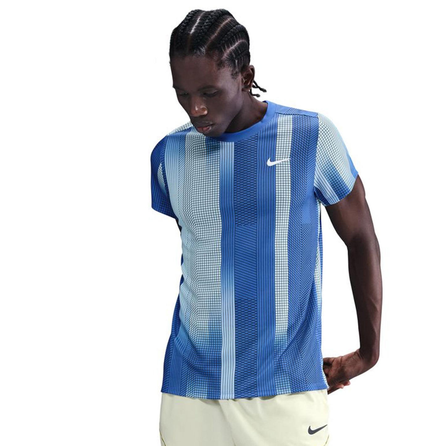 Nike Court Dri-Fit Victory Print Koszulka Mężczyźni-Niebieski,Jasnoniebieski
