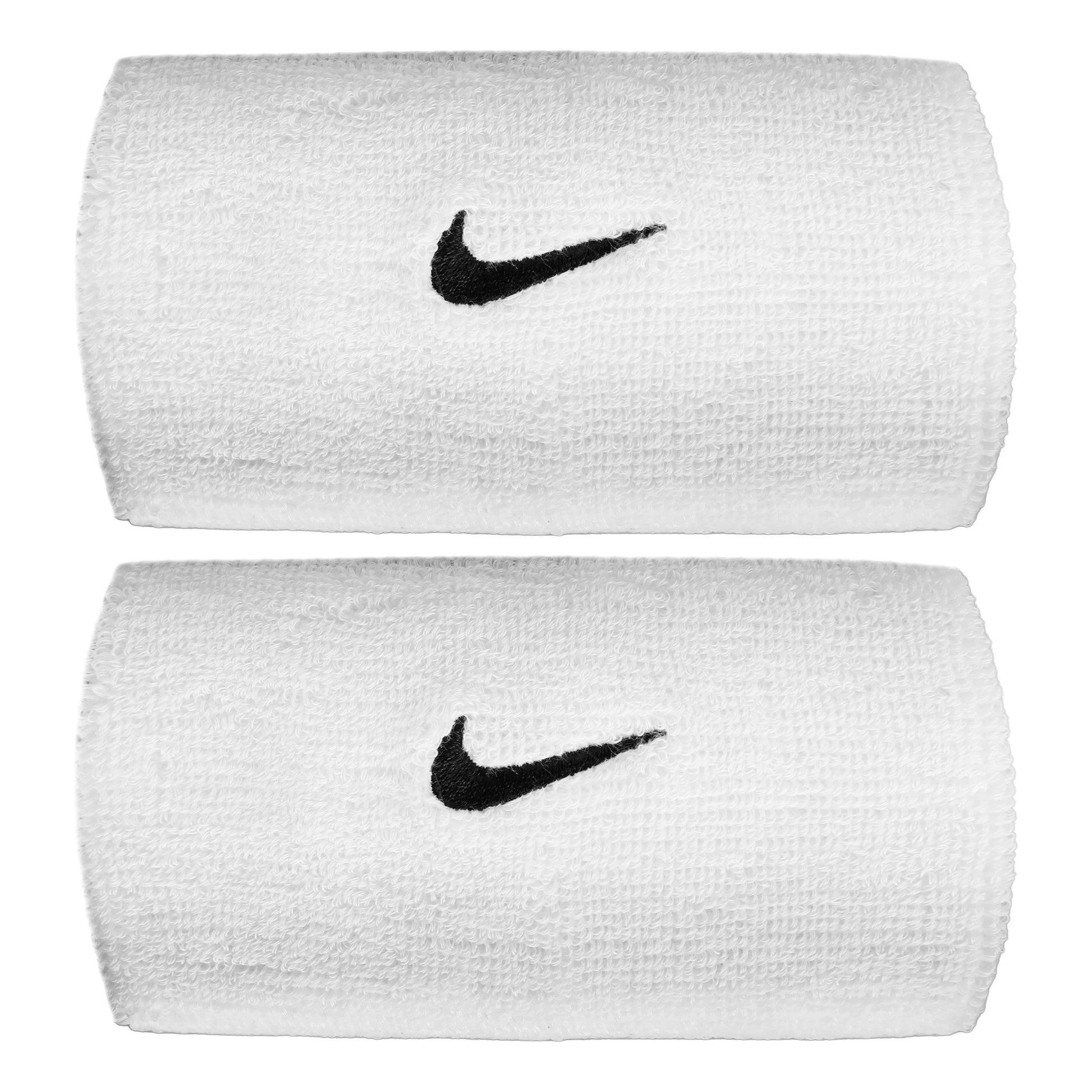 Nike Swoosh Classic Doublewide Opaska przeciwpotna długi - biały, czarny