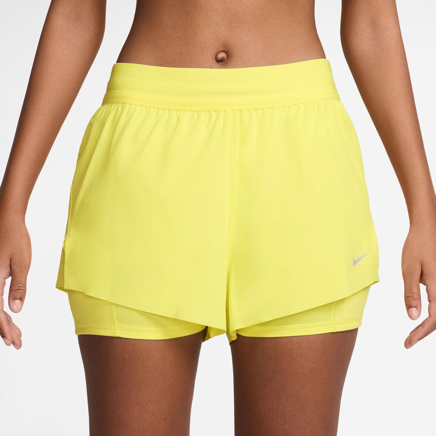 Nike Swift Spodenki do biegania Kobiety - cytrynowy żółty, srebrny