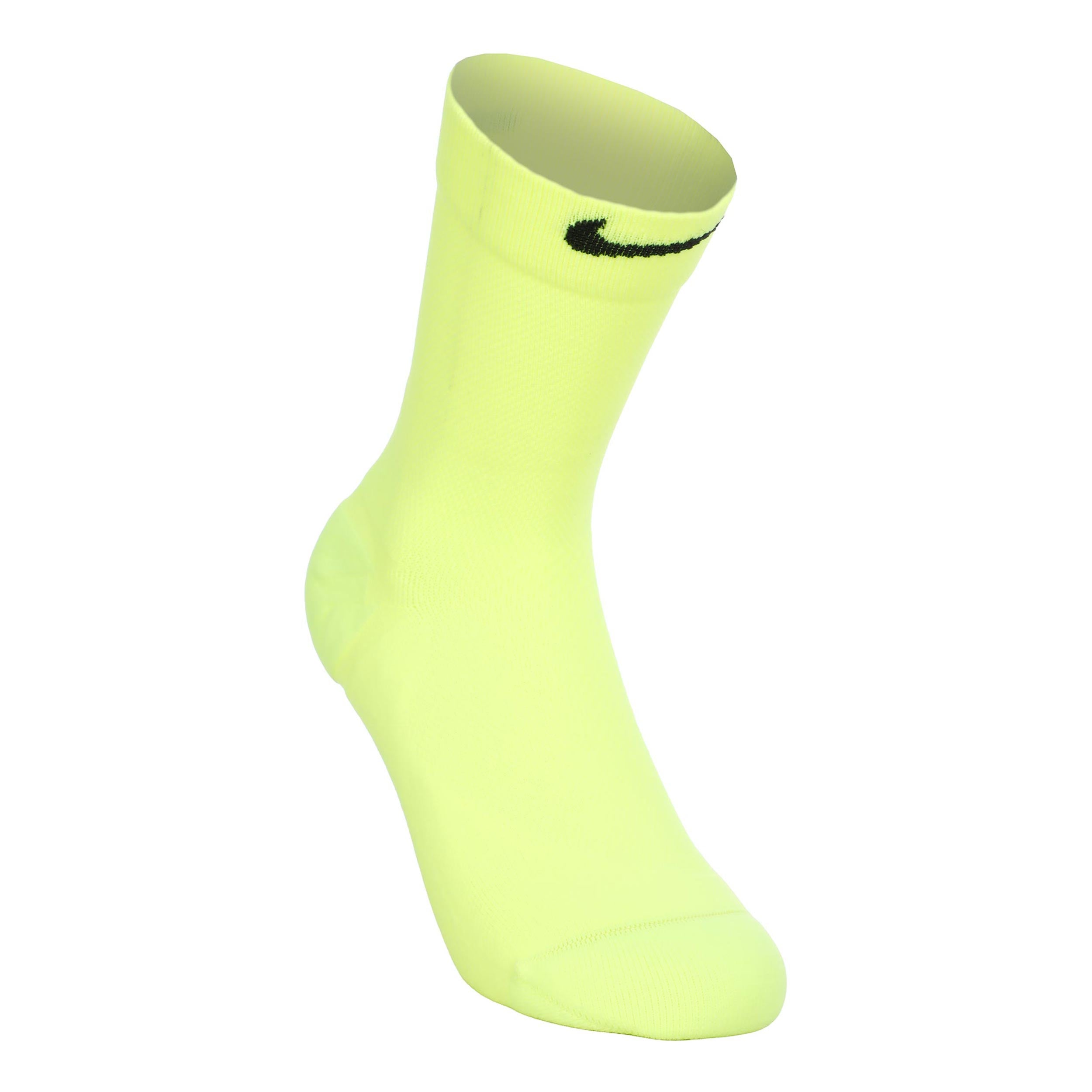 Nike Fast Midweight Crew Skarpety do biegania Unisex - żółty, czarny