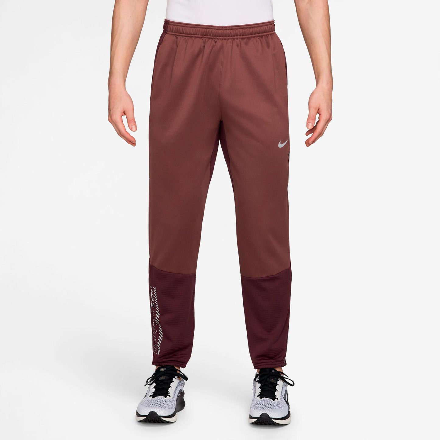 Nike Challenger Spodnie do biegania Mężczyźni - brąz, ciemnoczerwony