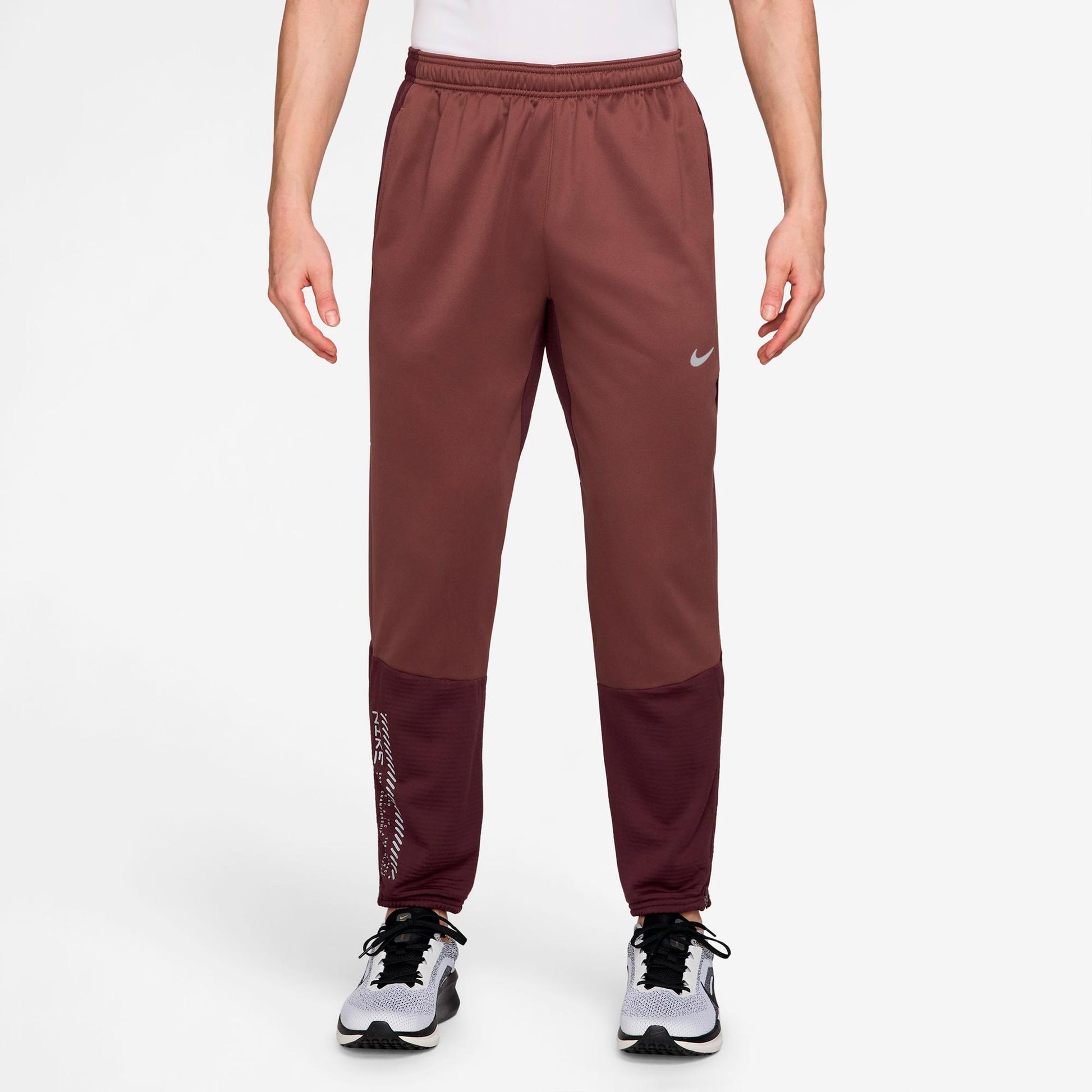 Nike Challenger Spodnie do biegania Mężczyźni - brąz, ciemnoczerwony