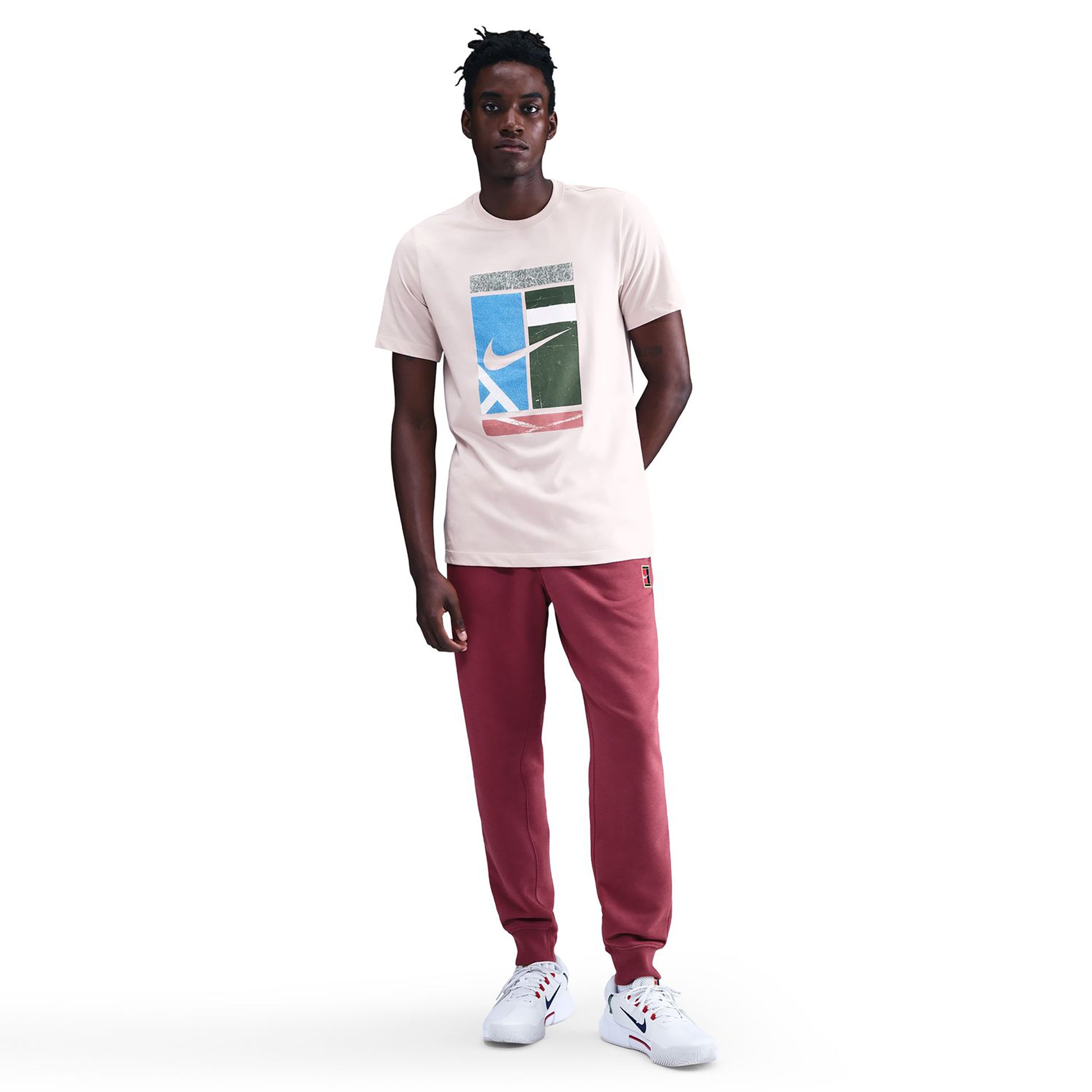 Nike Court Dri-Fit Tee Court Koszulka Mężczyźni-ciemnoróżowy