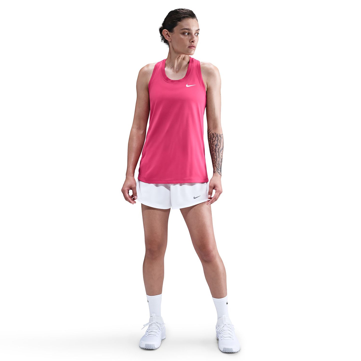 Nike Dri-Fit Regular Racerback Tank top Kobiety - jagoda, biały