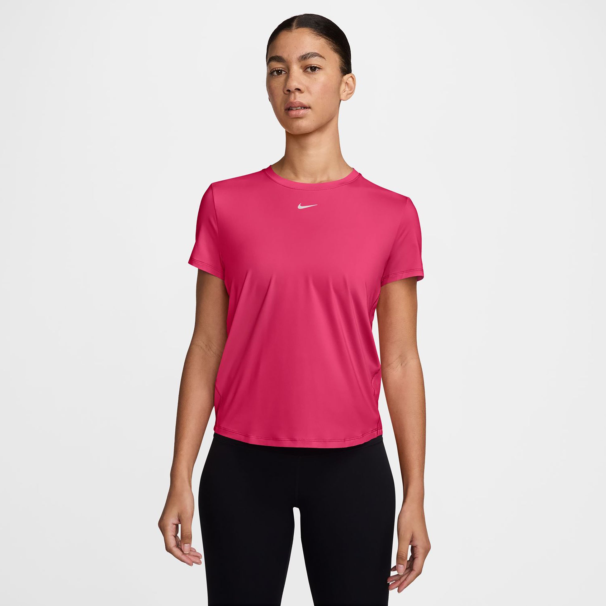 Nike One Classic Dri-FIT Koszulka Kobiety-jagoda, biały