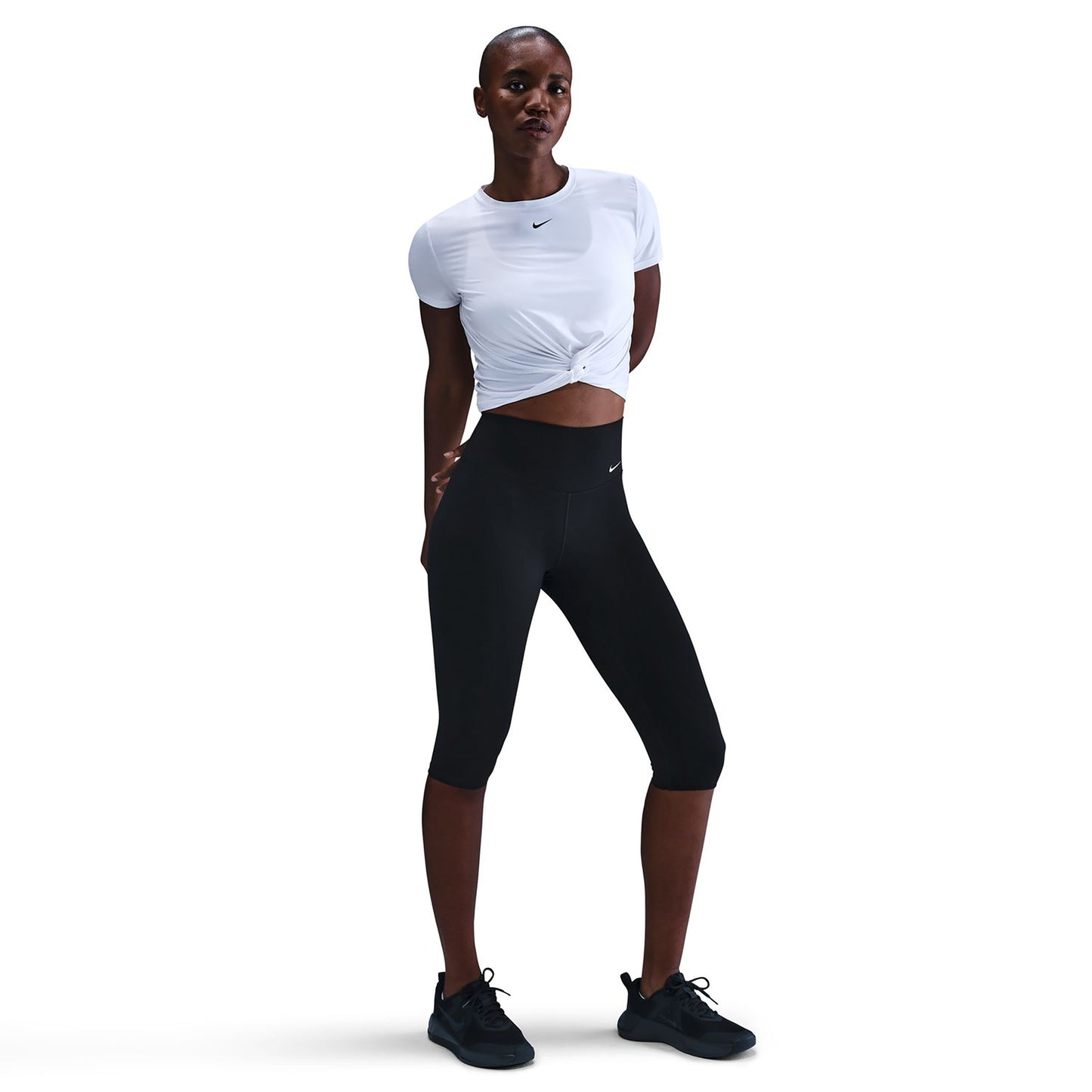 Nike Dri-Fit One Getry Kobiety - czarny, biały