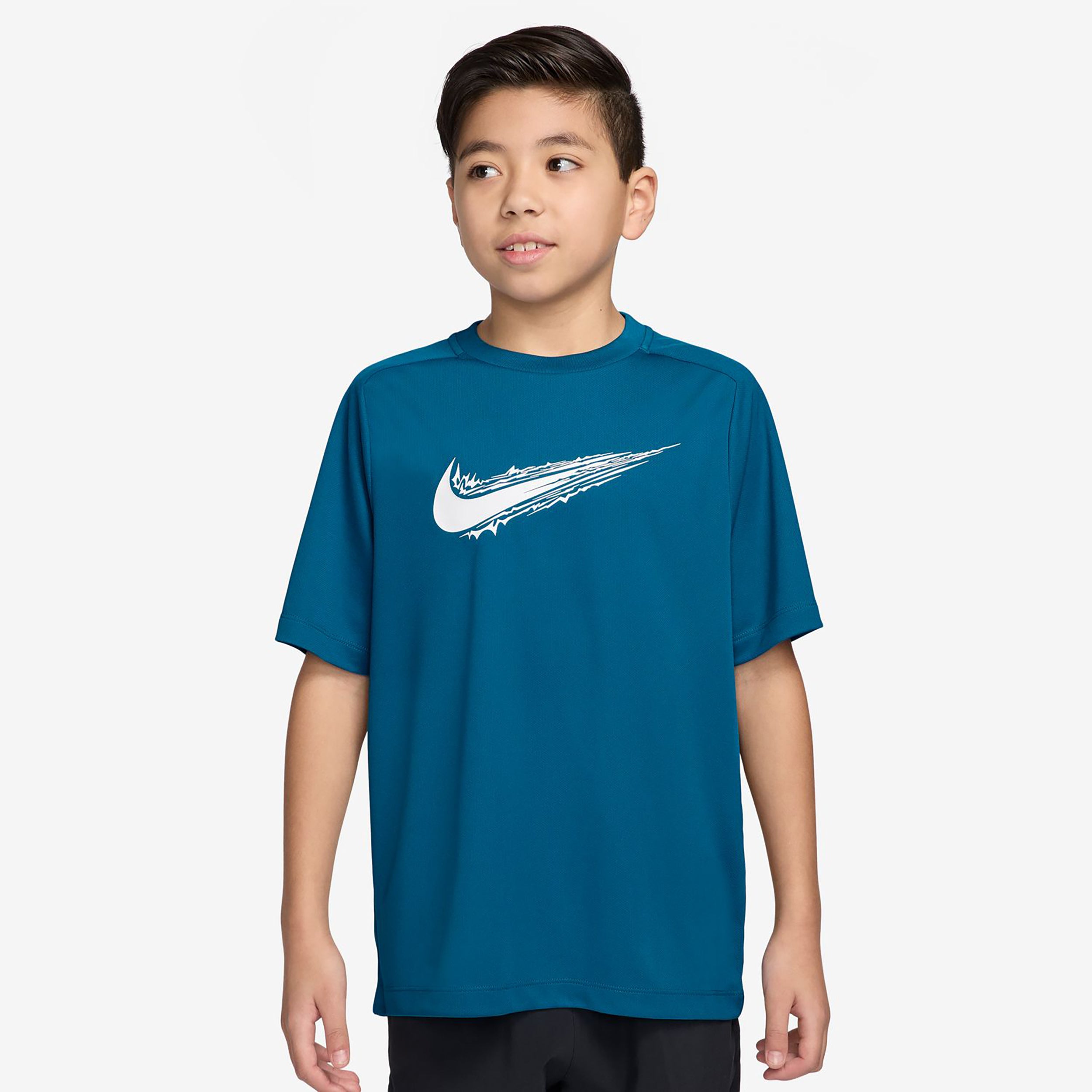 Nike Dri-FIT Multi Koszulka Dzieci - niebieski, biały