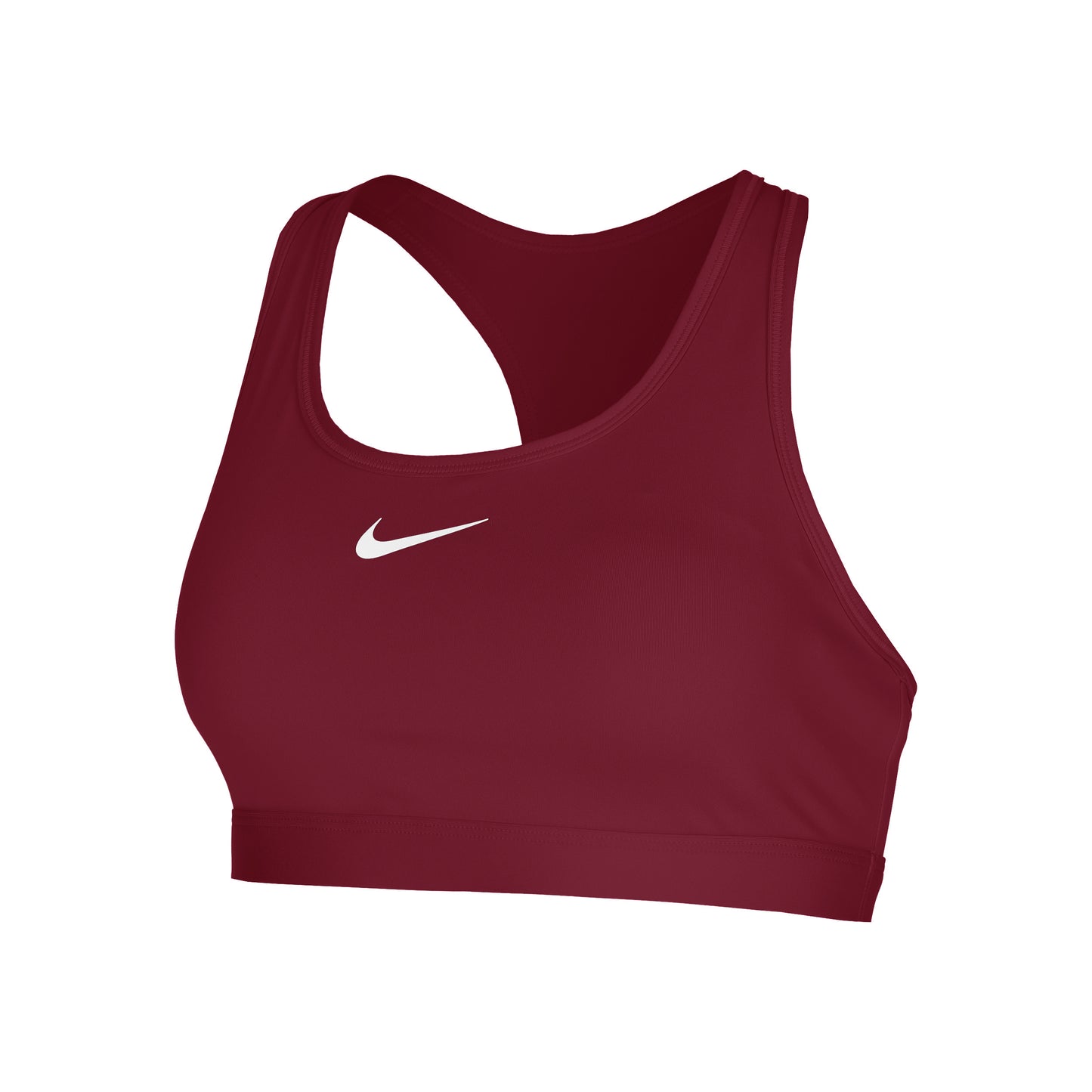 Nike Swoosh Medium Stanik sportowy Kobiety - ciemnoczerwony, biały