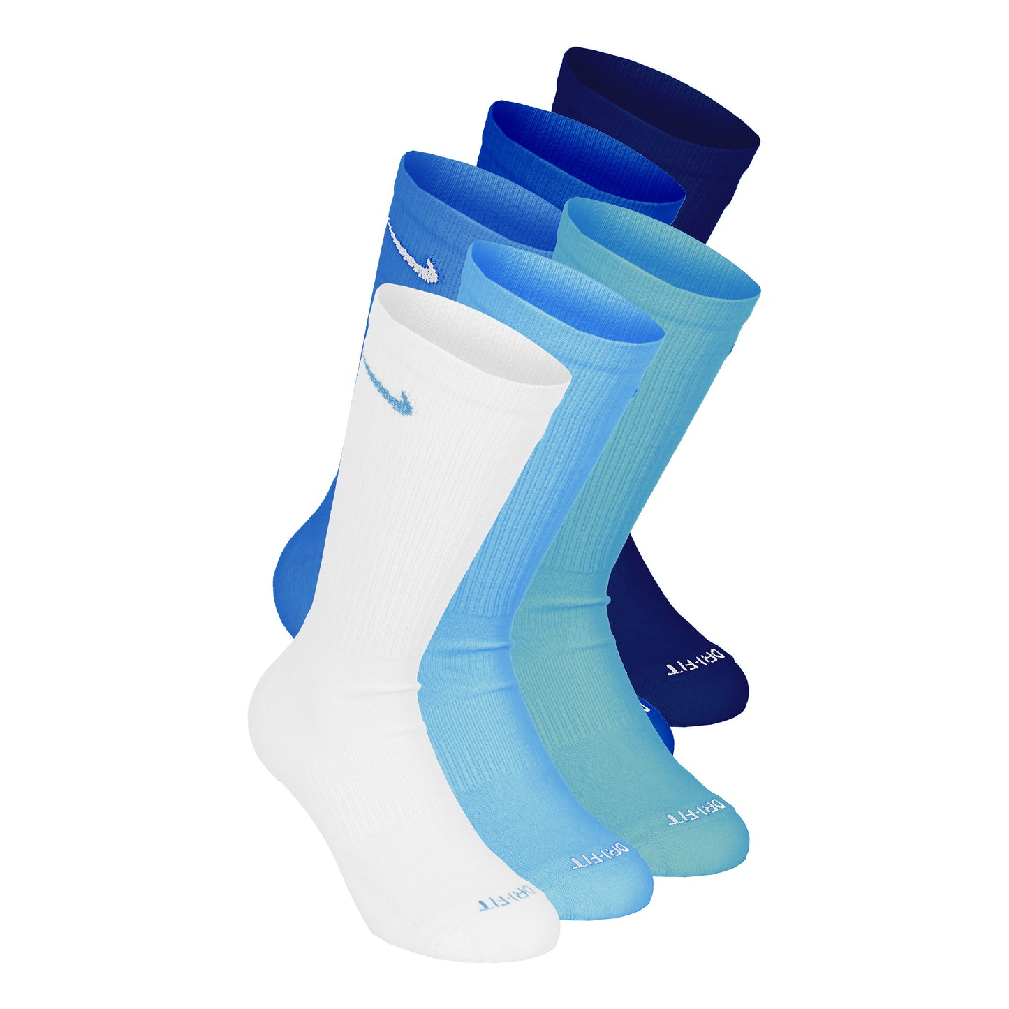 Nike Everyday Plus Cushioned Crew Skarpety sportowe Opakowanie 6 szt. Mężczyźni - turkus, ciemnoniebieski