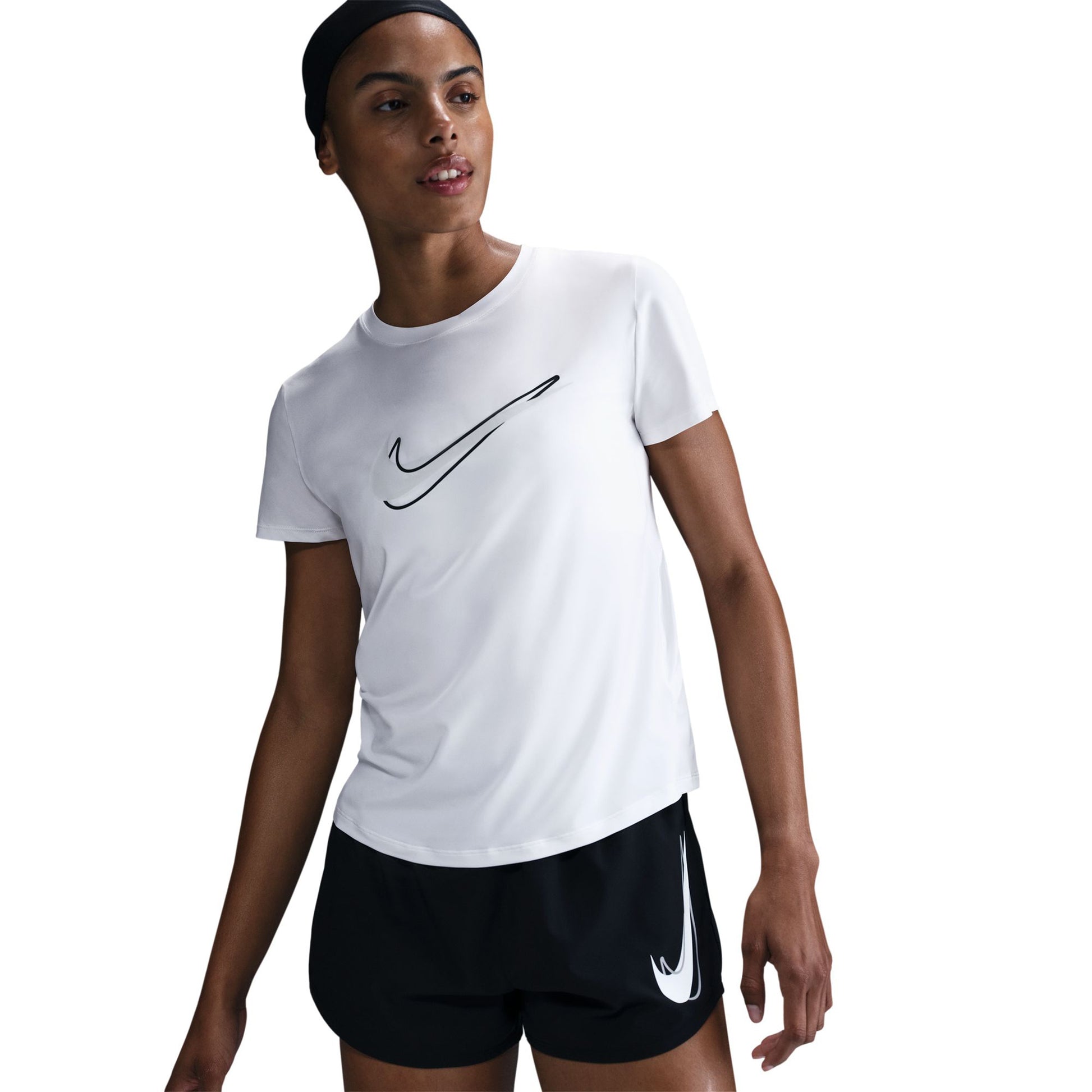 Nike One Swoosh Koszulka do biegania Kobiety - biały,