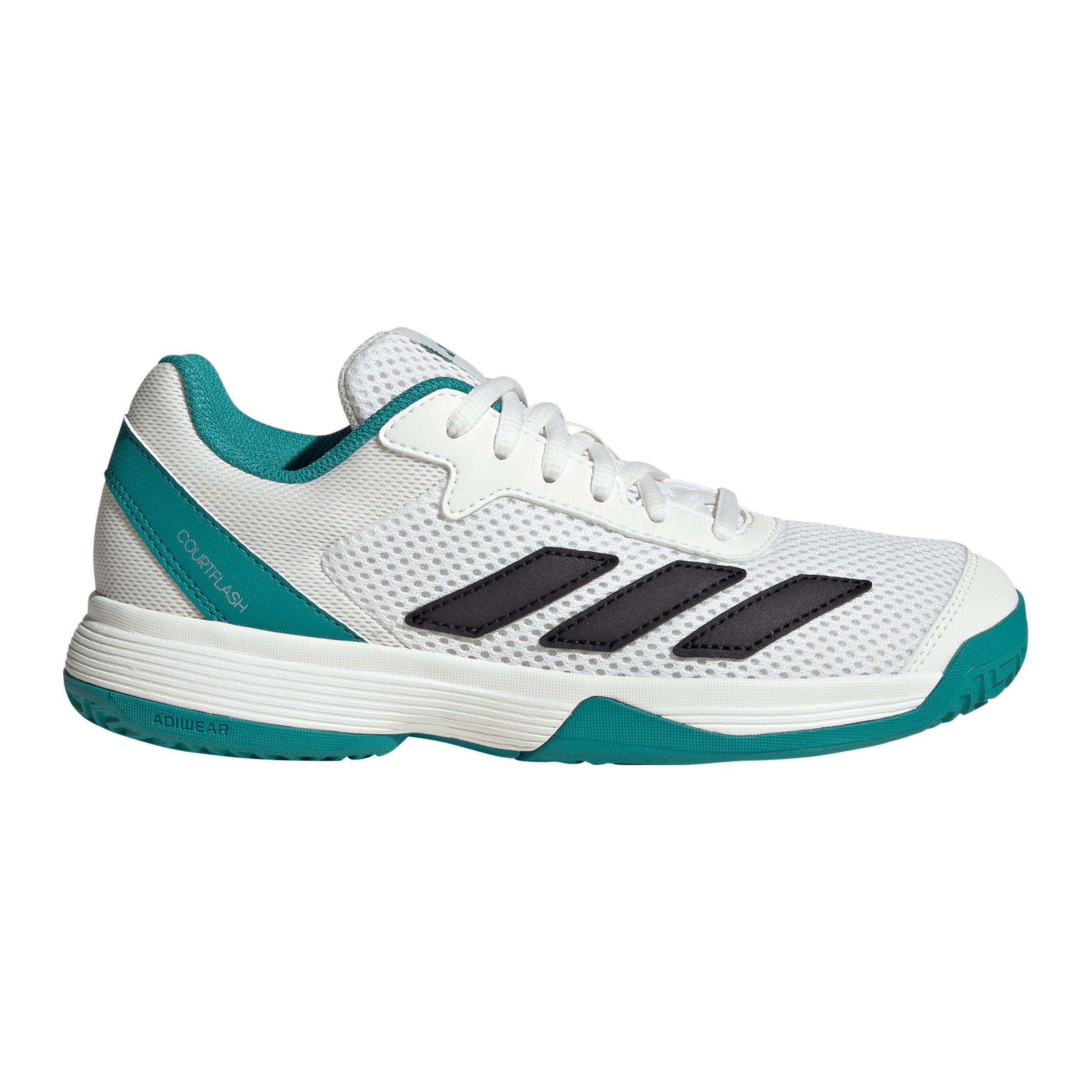 adidas Courtflash buty do tenisa allcourt Dzieci - biały, petrolowy