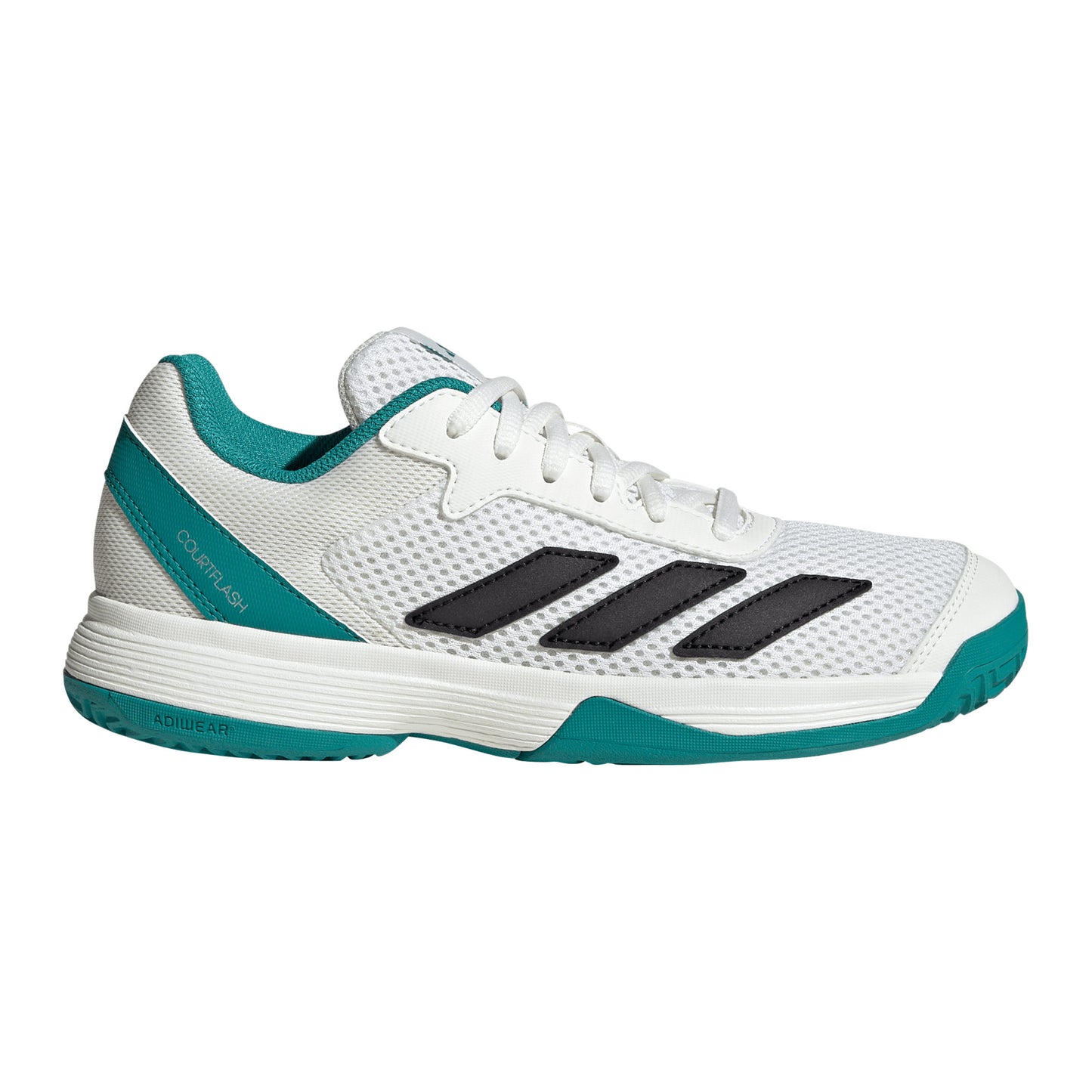 adidas Courtflash buty do tenisa allcourt Dzieci - biały, petrolowy