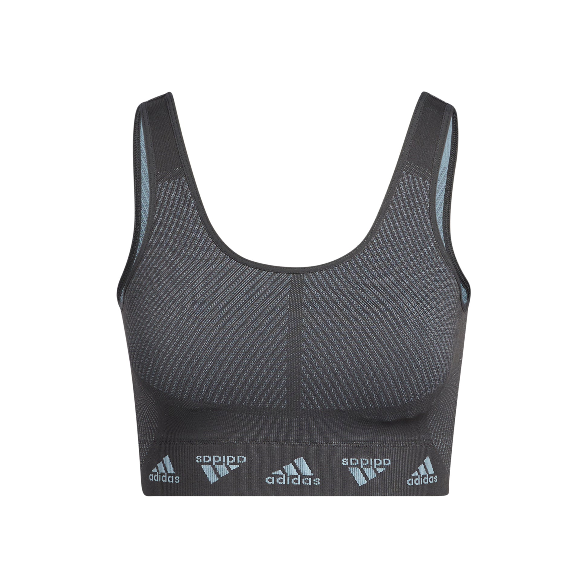 adidas Aeroknit Stanik sportowy Kobiety - ciemnoszary