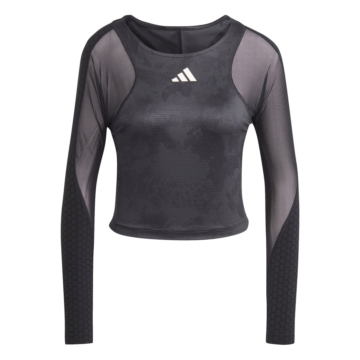 adidas Paris Crop Długi Rękaw Kobiety - ciemnoszary, czarny