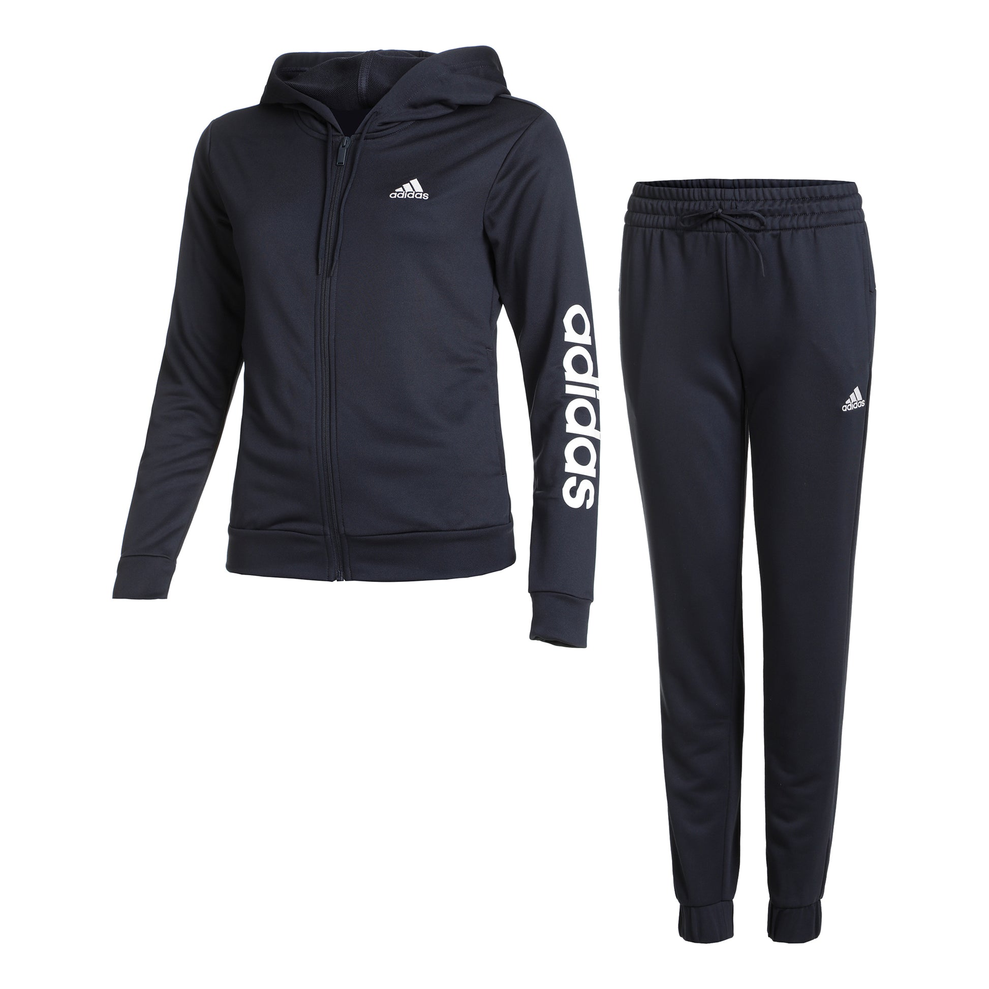 adidas Linear Dres Kobiety - ciemnoniebieski, biały