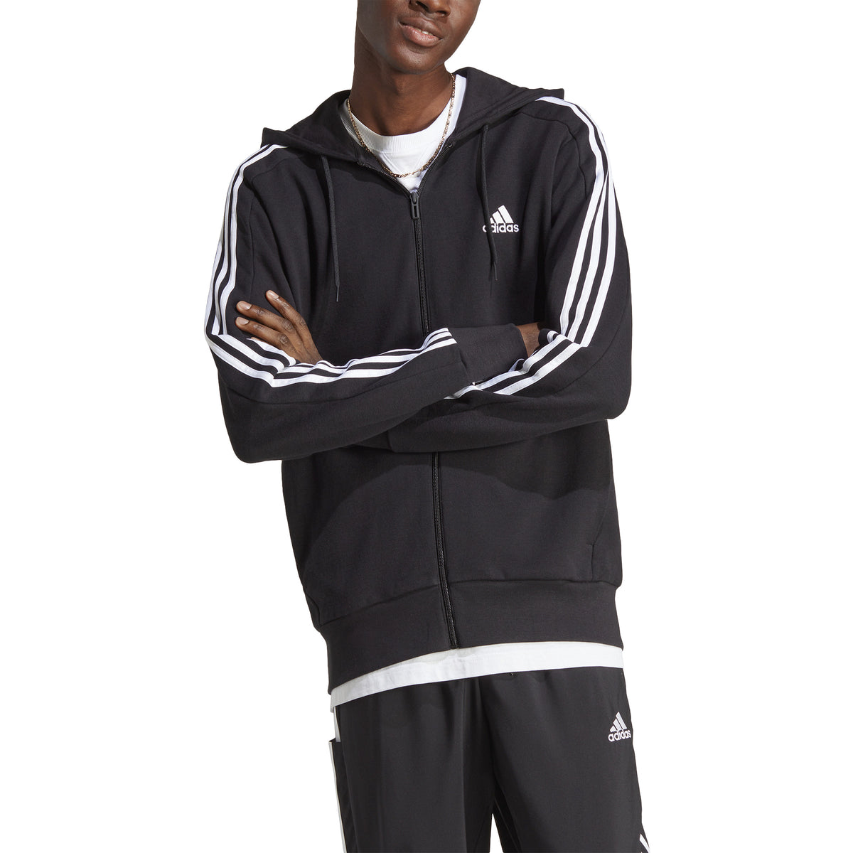adidas 3Stripes Bluza dresowa Mężczyźni - czarny, biały