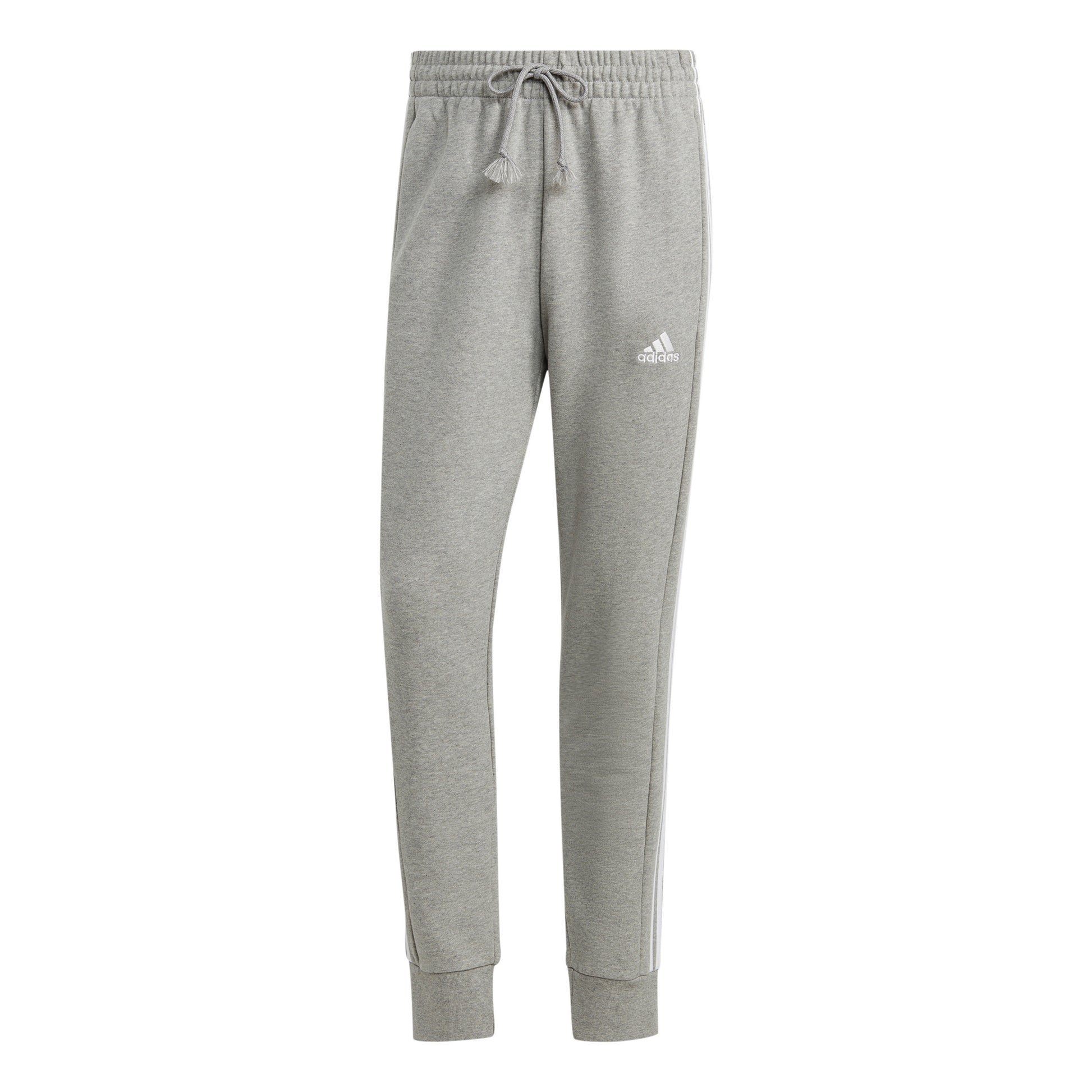 adidas French Terry Tapered Cuff 3-Stripes Spodnie dresowe Mężczyźni - jasnoszary, biały
