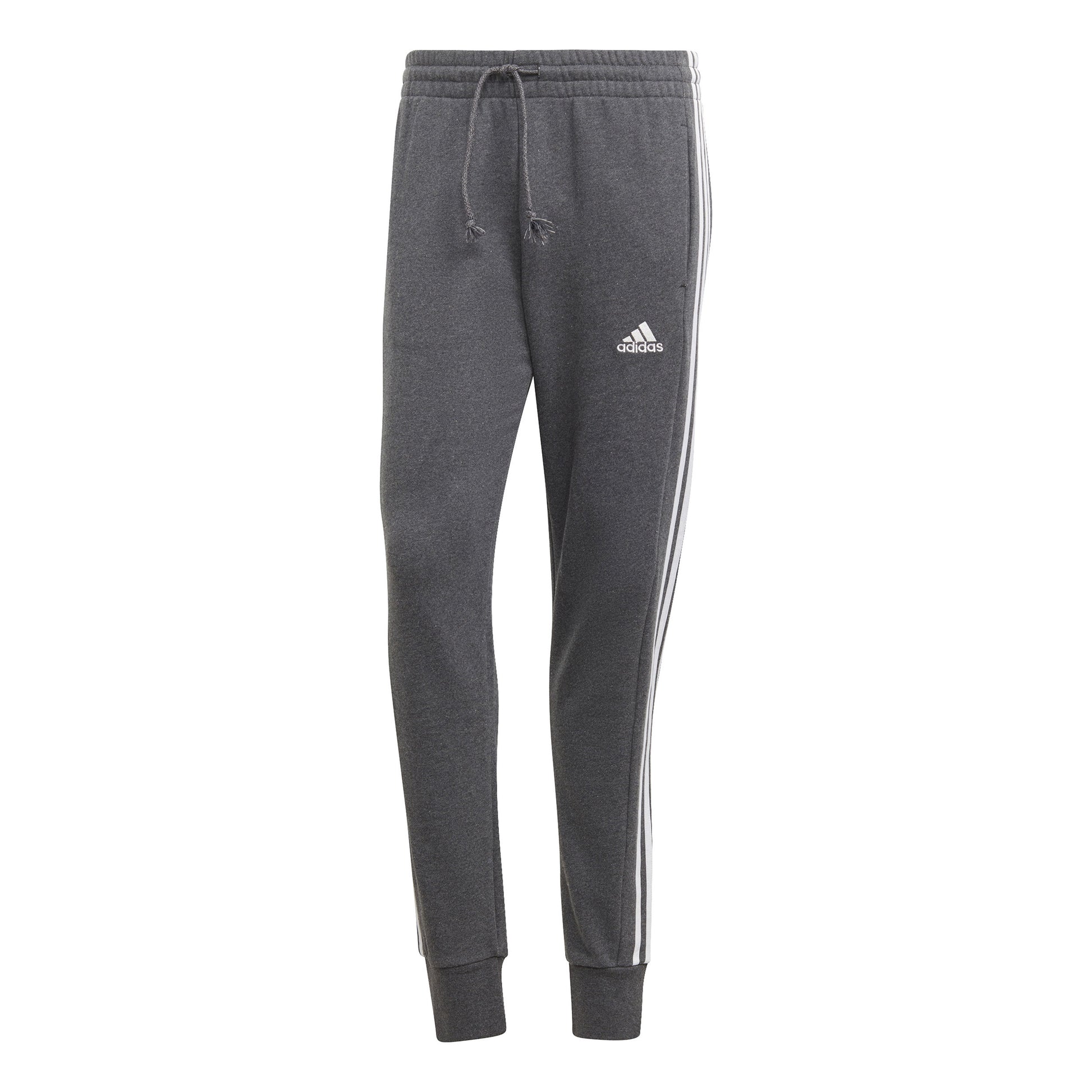 adidas French Terry Tapered Cuff 3-Stripes Spodnie dresowe Mężczyźni - szary, biały