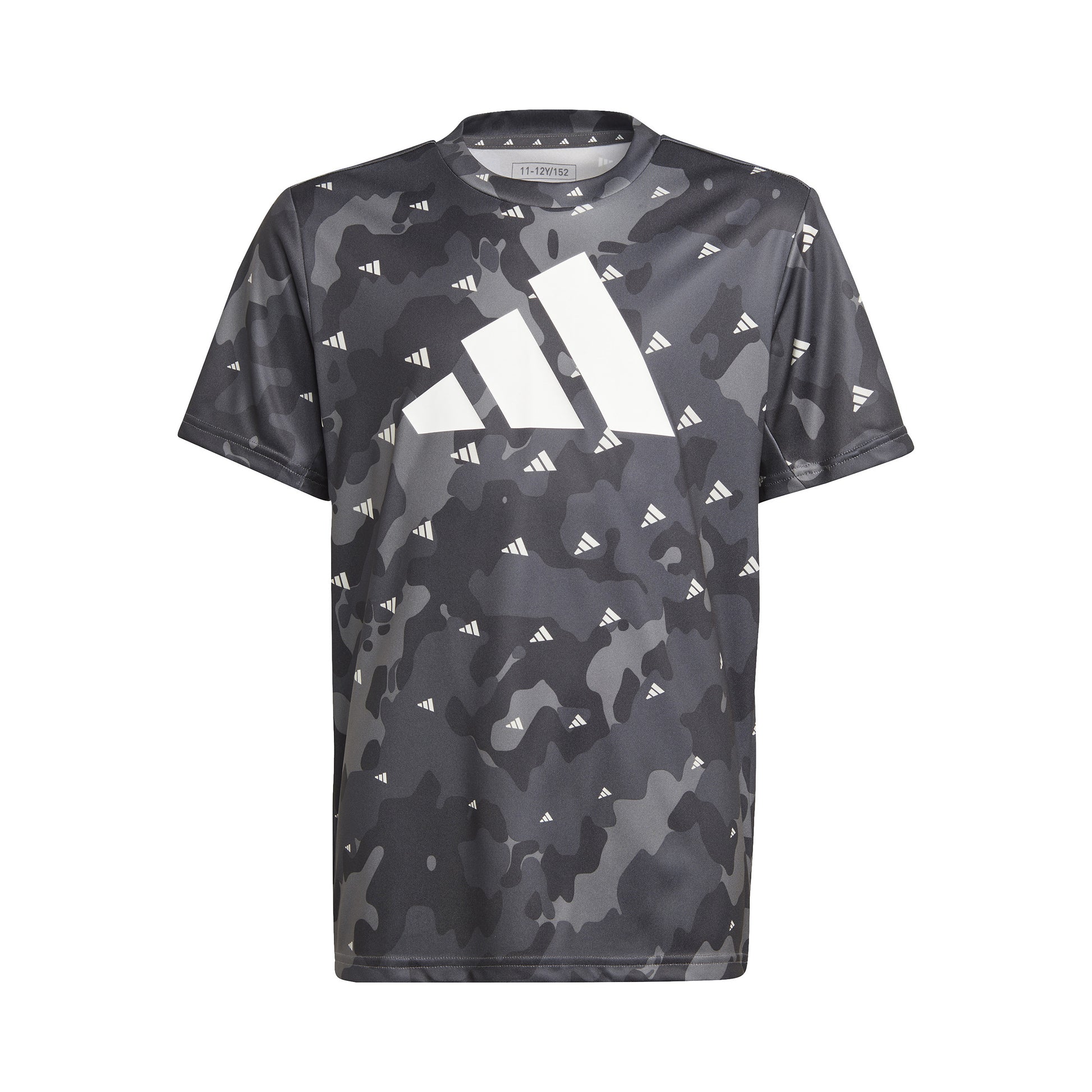 adidas Seasonal Aeroready All Over Print Koszulka Chłopcy - ciemnoszary, biały