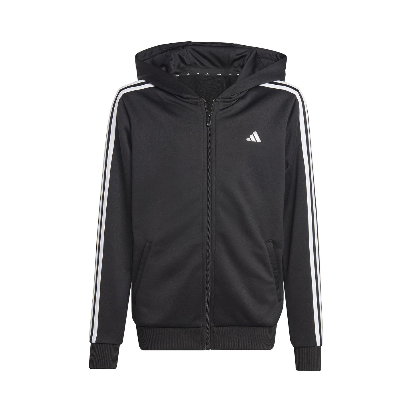 adidas Training ES 3 Stripes Full-Zip Bluza dresowa Dzieci - czarny, biały