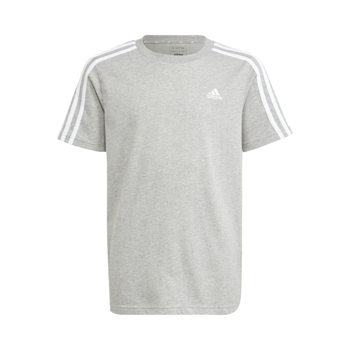 adidas 3Stripes Koszulka Chłopcy - jasnoszary, biały