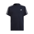 Train AEROREADY 3-Stripes Regular-Fit Koszulka Chłopcy - ciemnoniebieski, biały