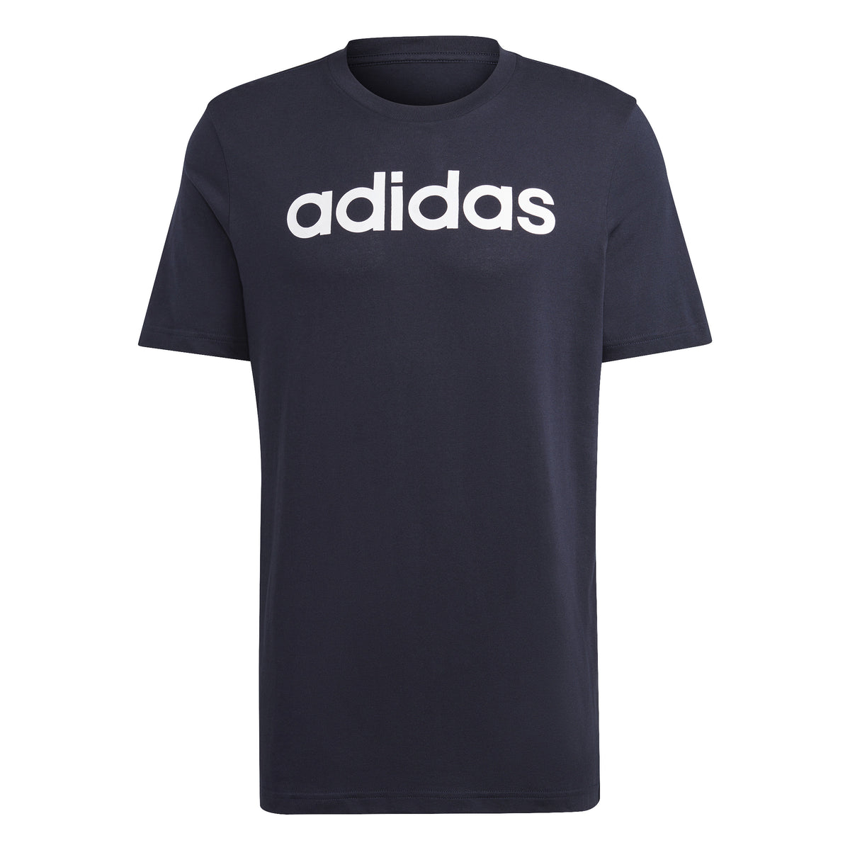 adidas LIN Singel Jersey Koszulka Mężczyźni - ciemnoniebieski, biały