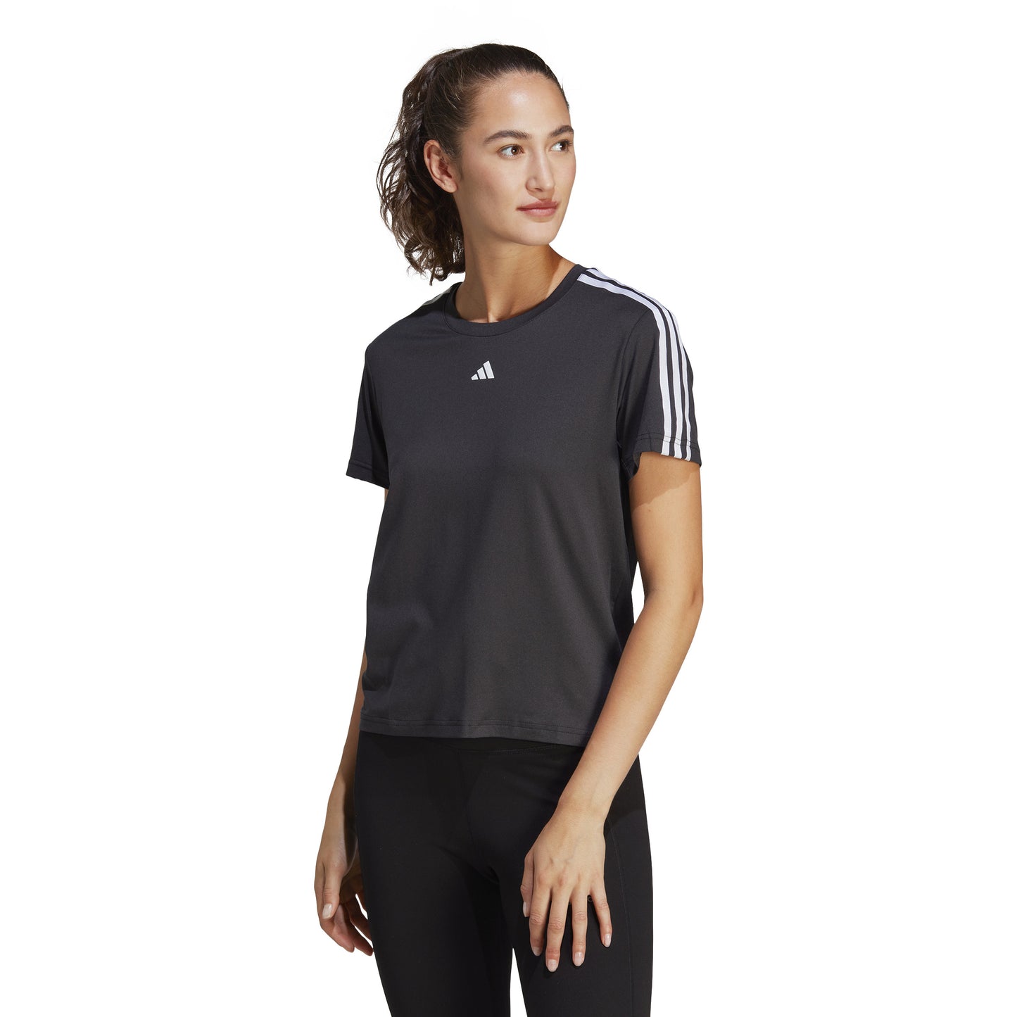 adidas Training Essential 3Stripes Koszulka Kobiety-Czarny,Biały