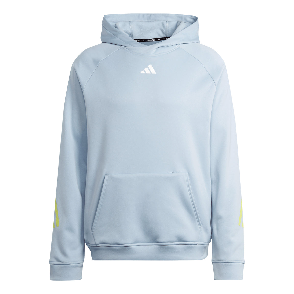 adidas Training Icons 3 Stripes Bluza dresowa Mężczyźni - jasnoniebieski, limonka