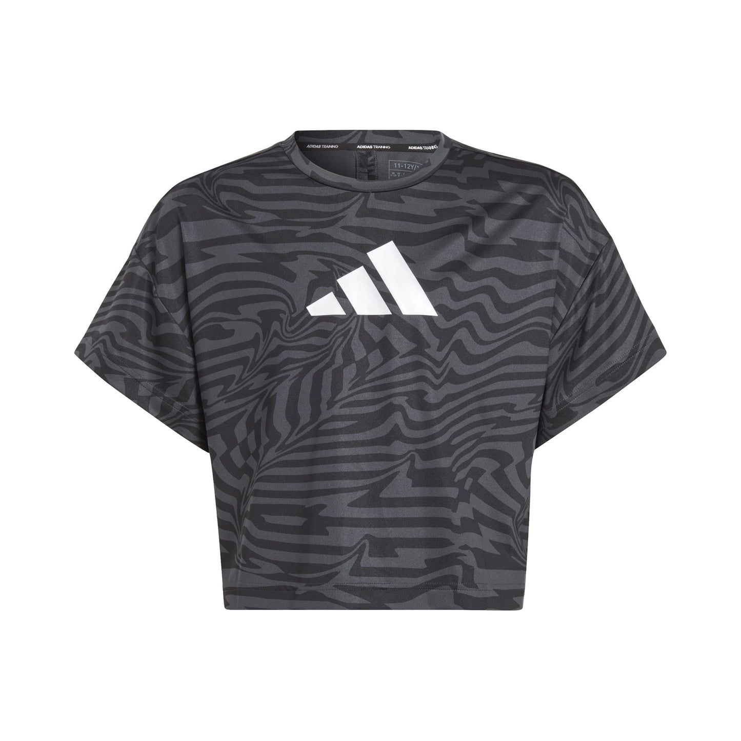 adidas Team Issue AOP Koszulka Dziewczynki - czarny, ciemnoszary
