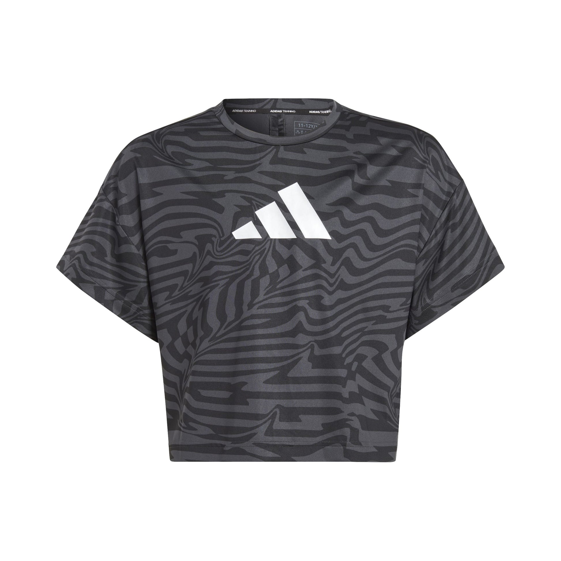 adidas Team Issue AOP Koszulka Dziewczynki - czarny, ciemnoszary