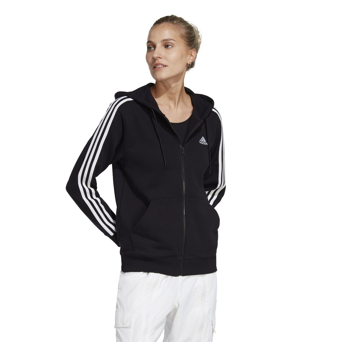 adidas 3Stripes Bluza dresowa Kobiety - czarny, biały