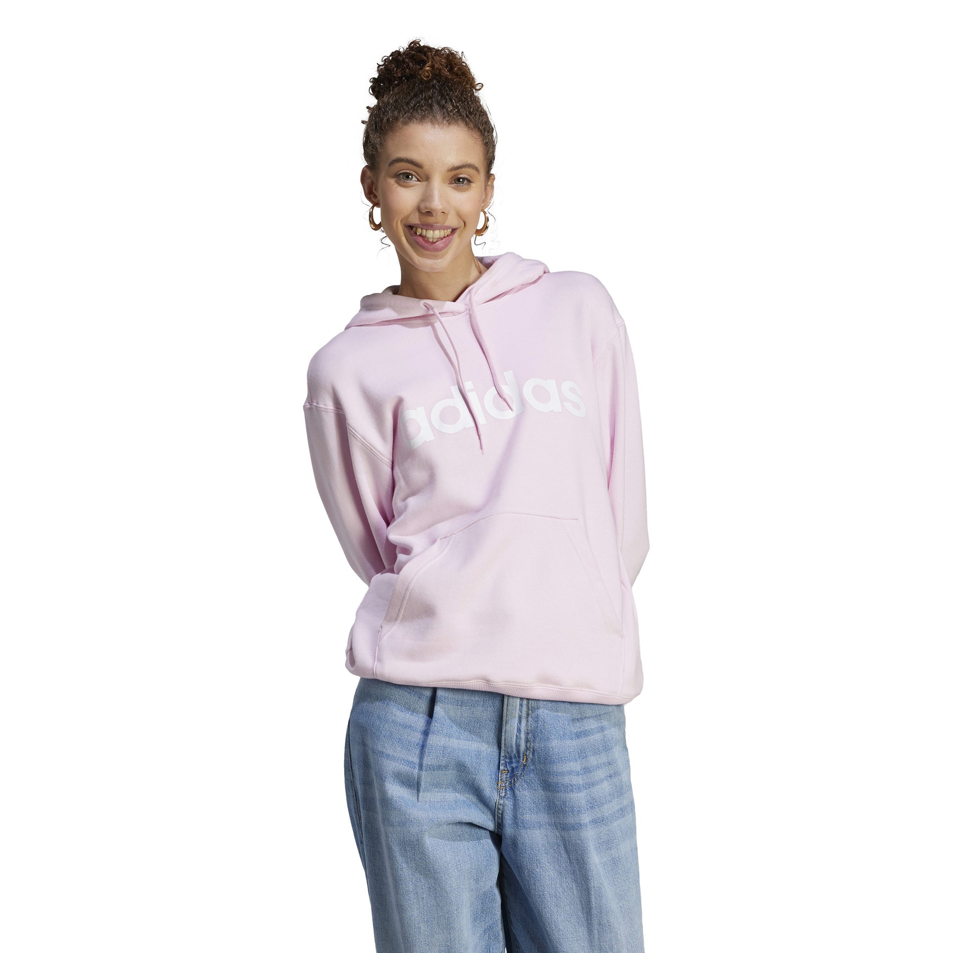 adidas Linear French Terry Bluza Kobiety - róż, biały