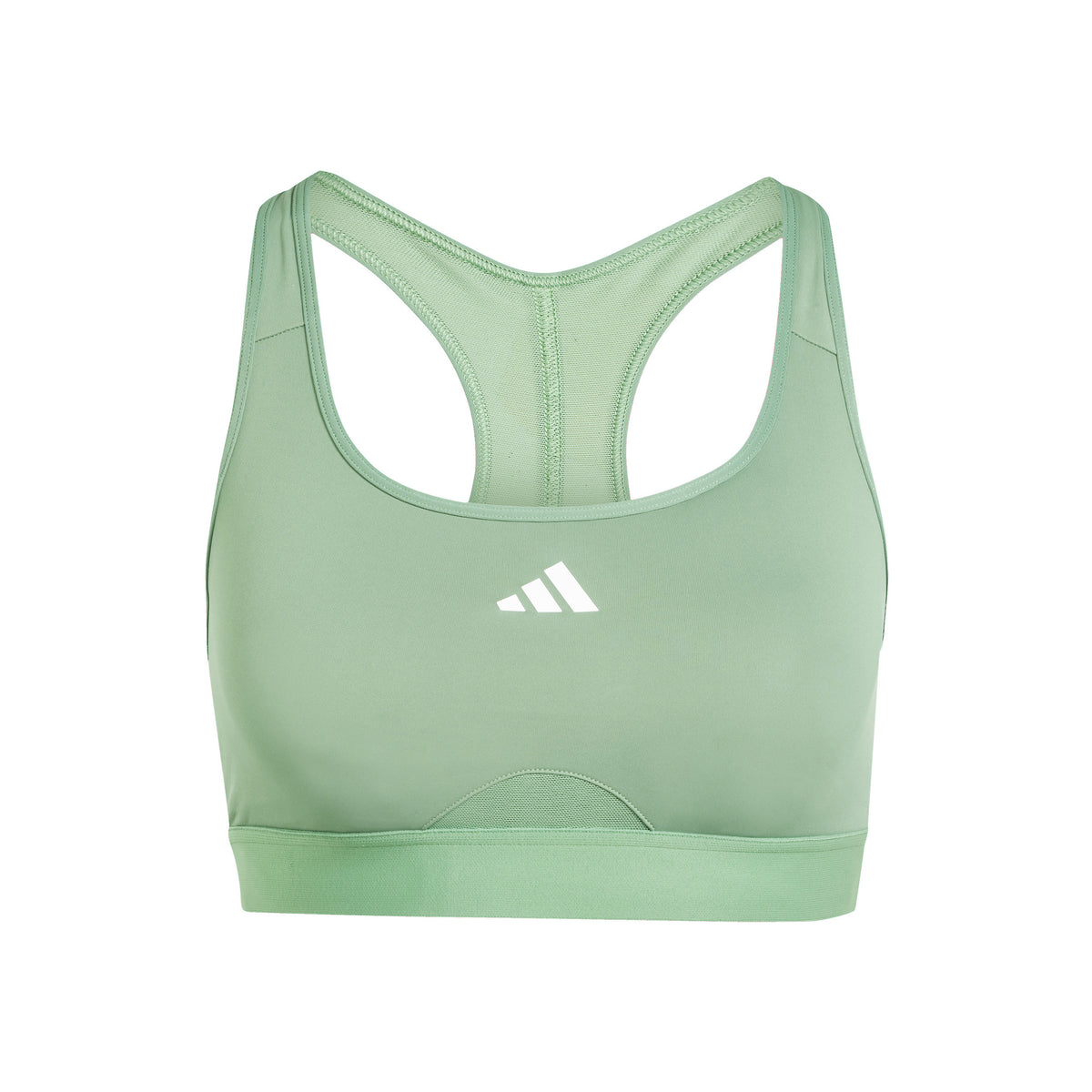 adidas Power Racer Medium 3Stripes Stanik sportowy Kobiety - zieleń