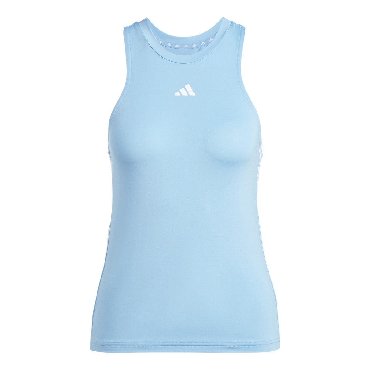 adidas Training Essential 3 Stripes Tank top Kobiety - niebieski, biały