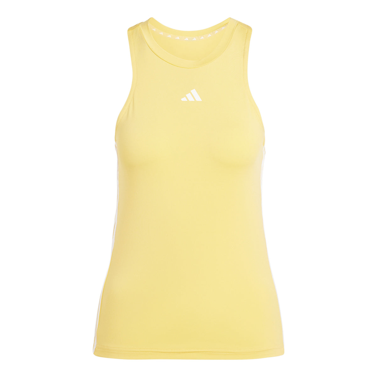 adidas Training Essential 3 Stripes Tank top Kobiety - żółty, biały