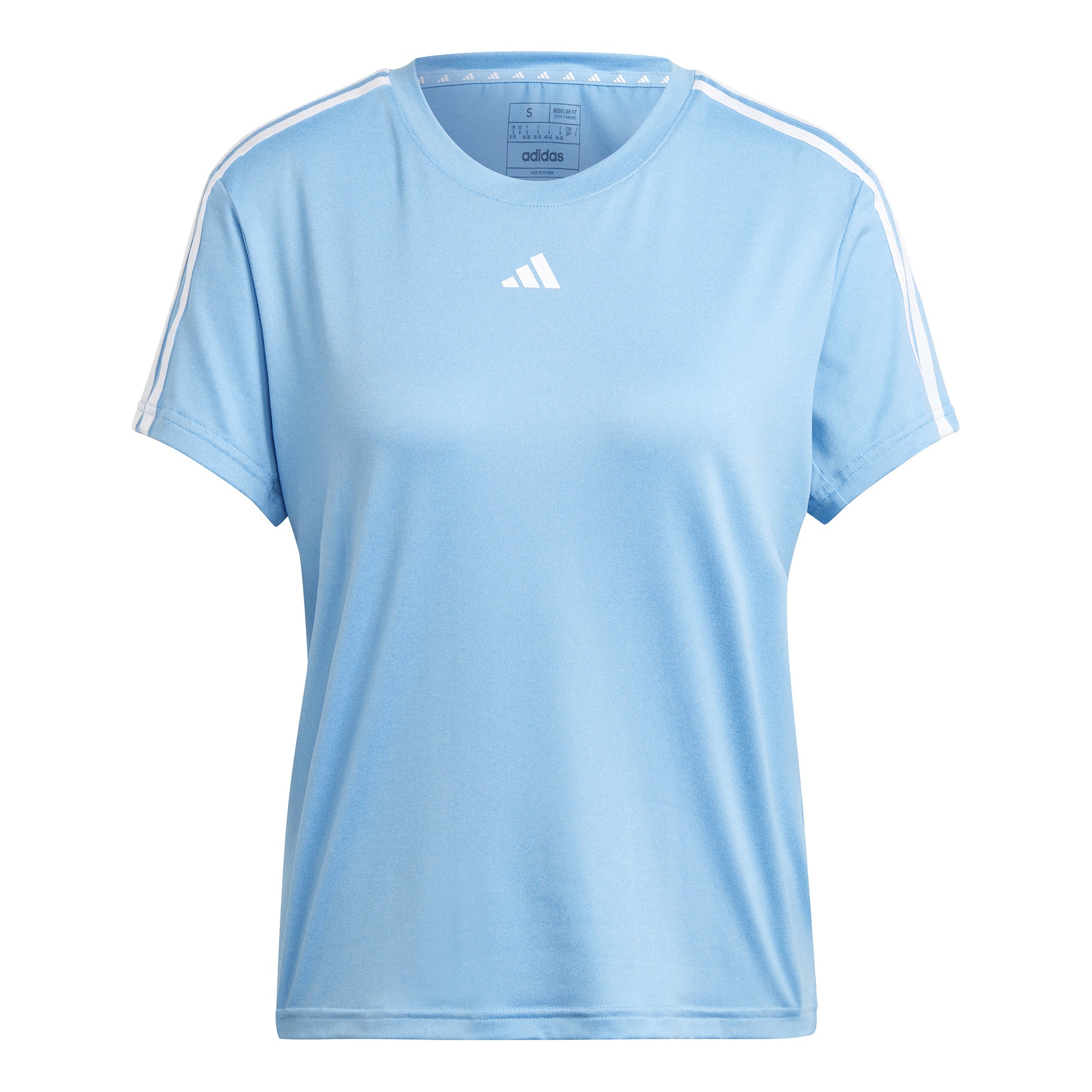 adidas Essentials 3 Stripes Koszulka Kobiety - jasnoniebieski, biały