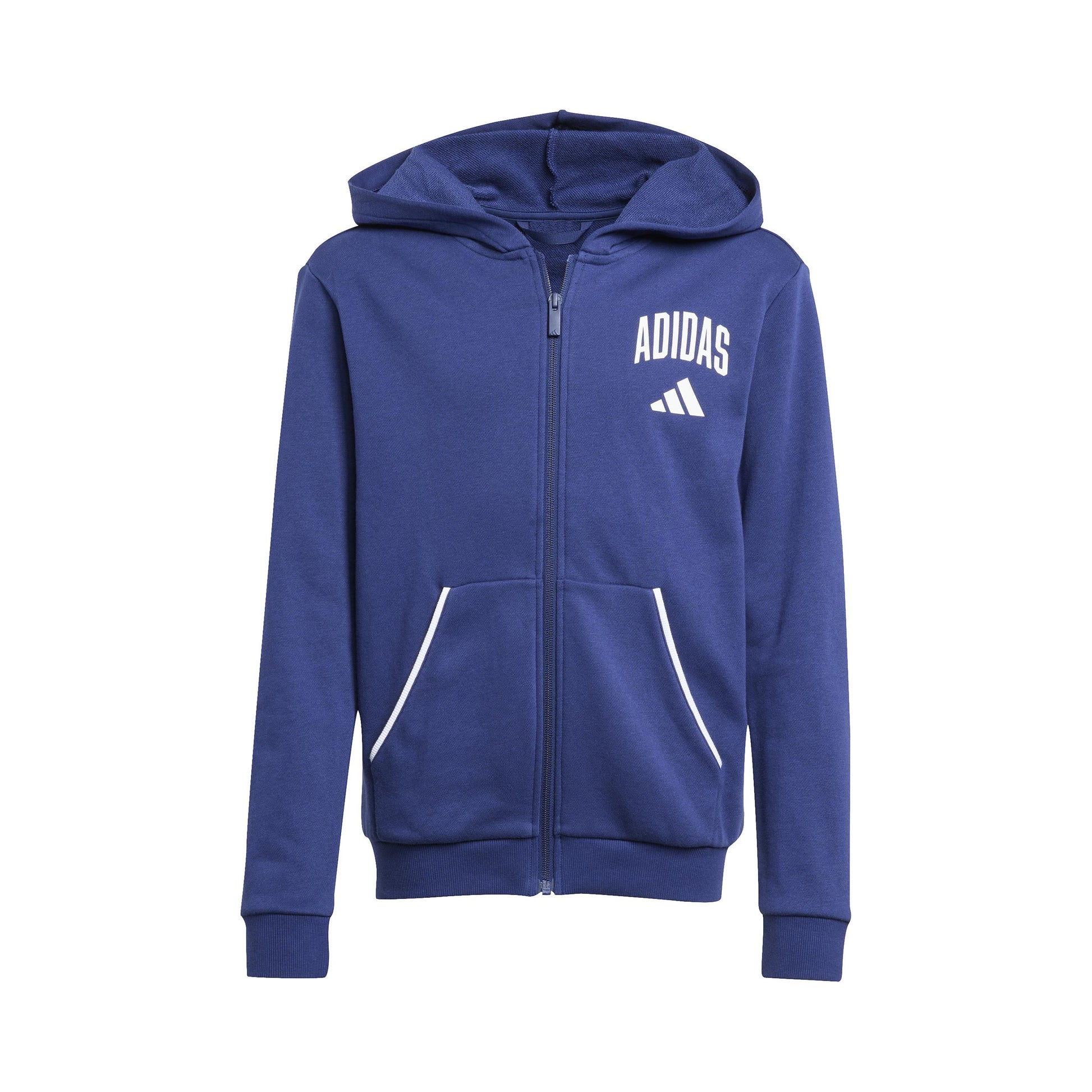 adidas College Full Zip Bluza Dresowa Chłopcy-Ciemnoniebieski