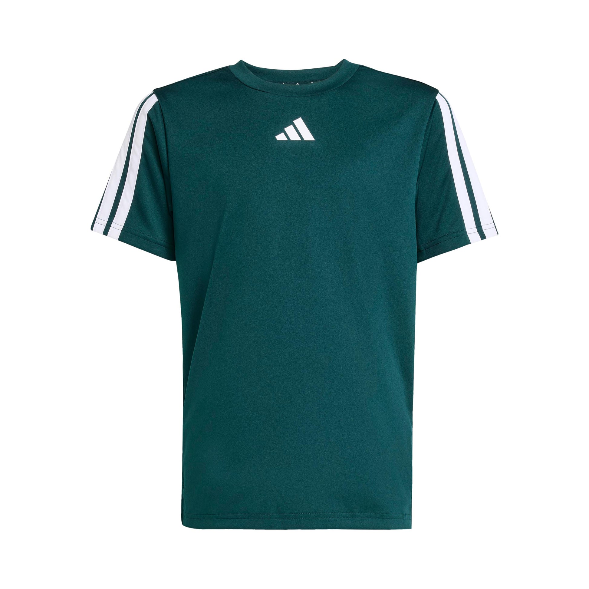 adidas Training Essentials 3 Stripes Koszulka - ciemnozielony, biały