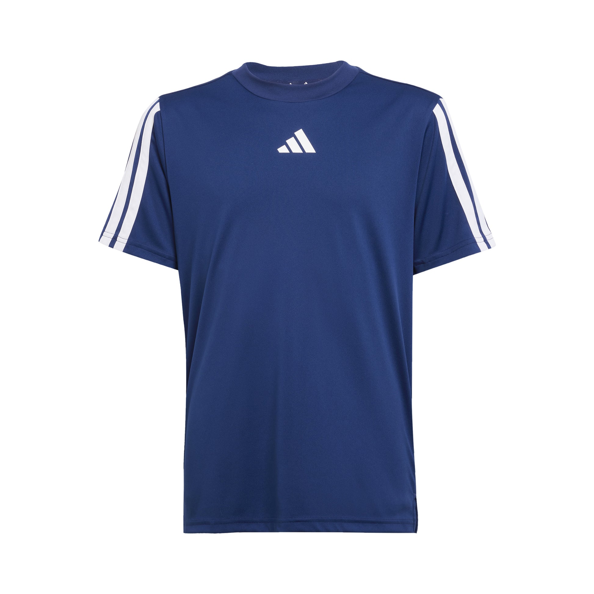 adidas Training Essentials 3 Stripes Koszulka Dzieci - ciemnoniebieski, biały