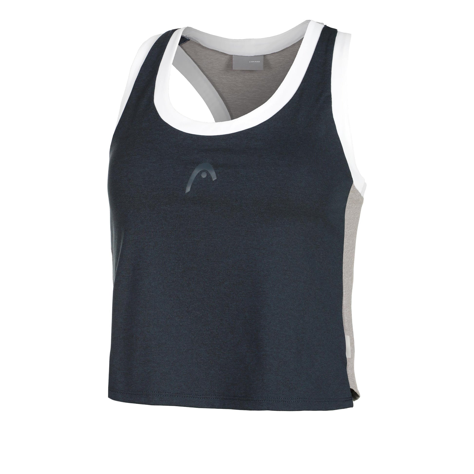 HEAD Play Crop Tank Top Kobiety-Ciemnoniebieski,Biały