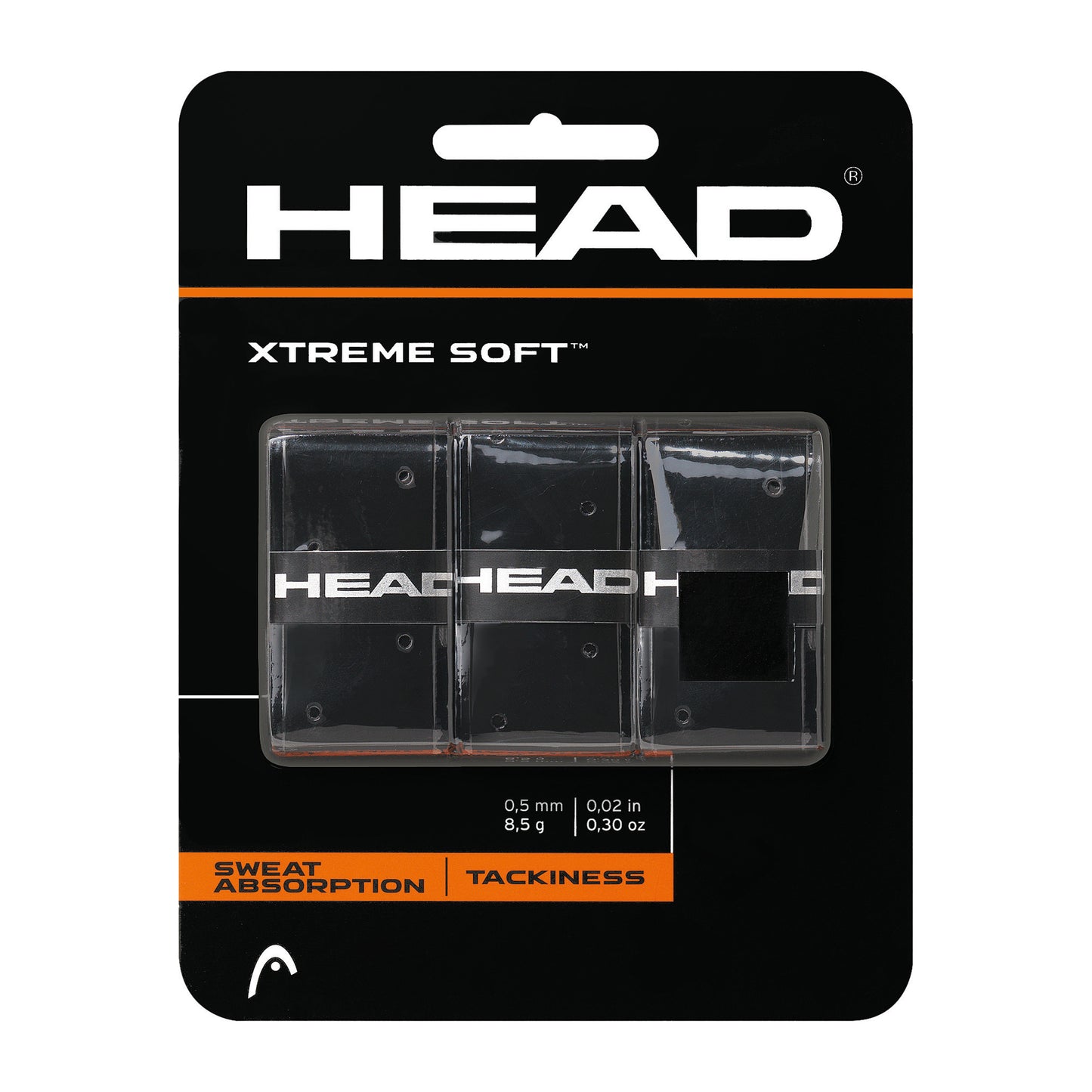 HEAD Xtreme Soft Opakowanie 3 szt. - czarny