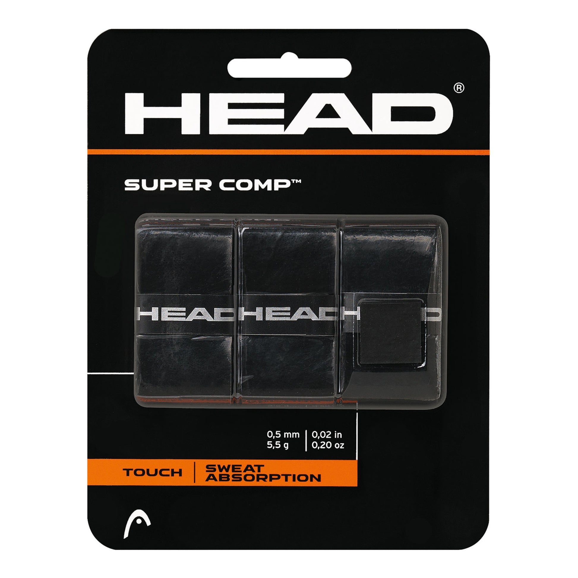 HEAD Super Comp Opakowanie 3 Szt.-Czarny