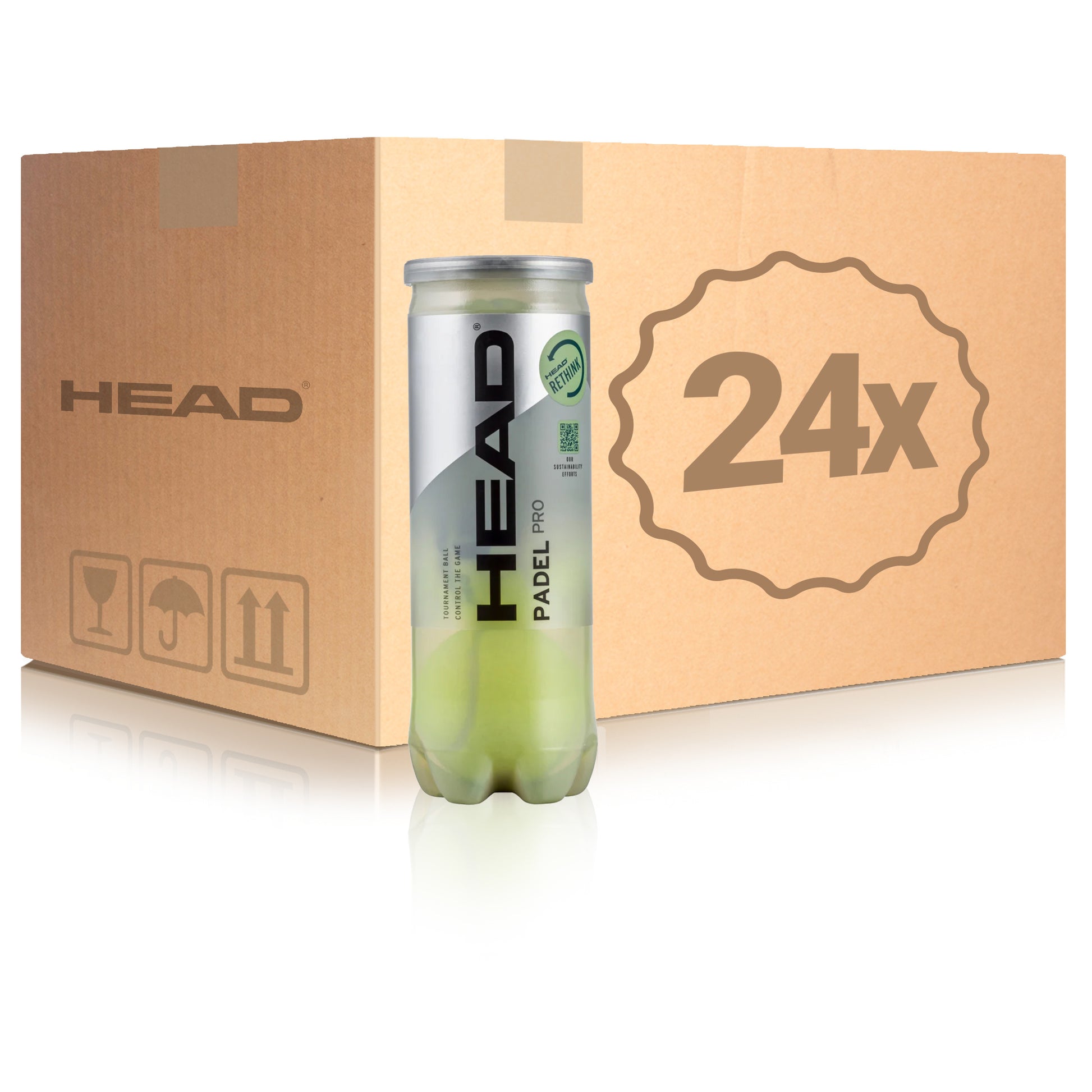 HEAD 24x puszka 3 szt. Padel Pro W KARTONIE