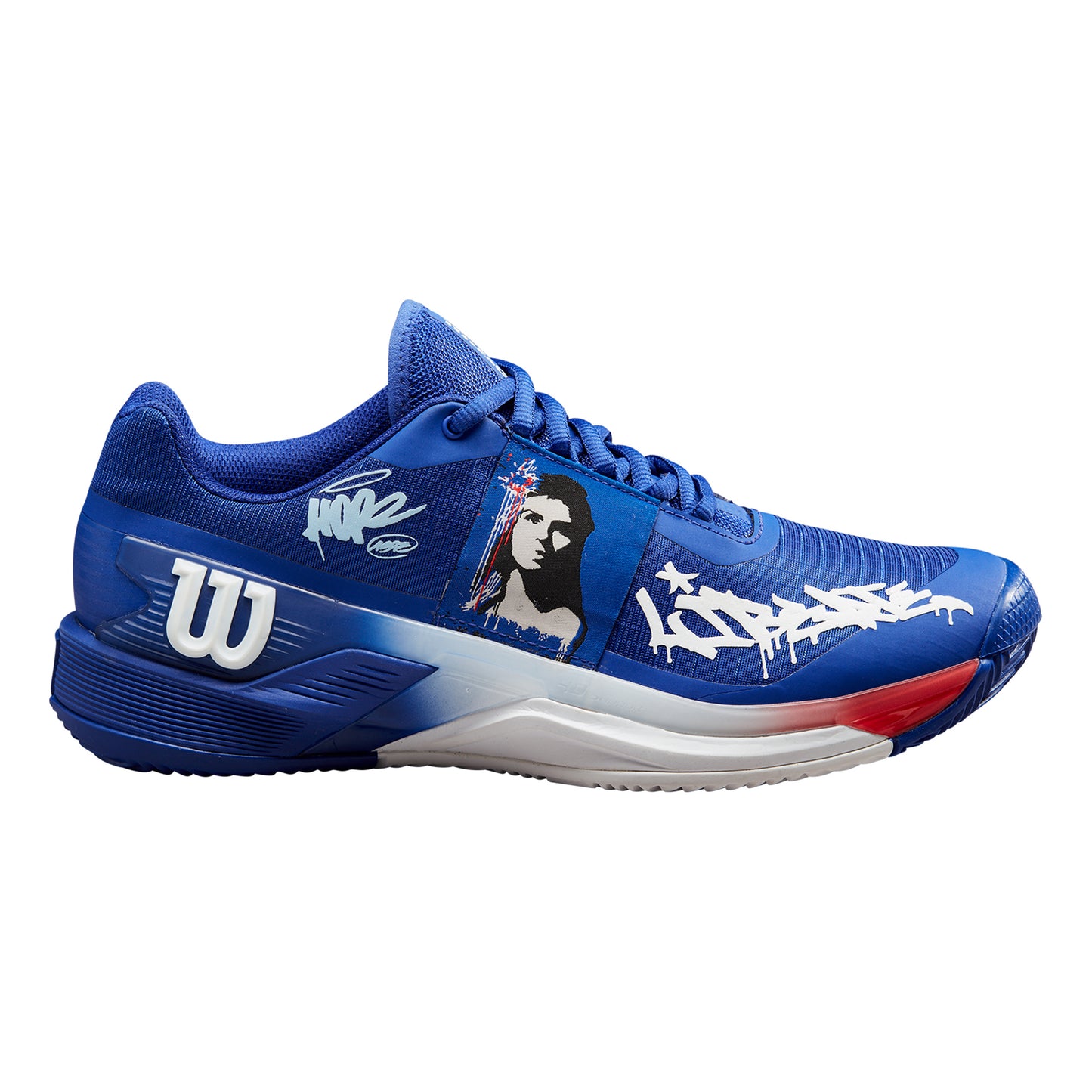 Wilson Rush Pro 4.0 Hope Paris Buty Do Tenisa Ziemnego Kobiety-Niebieski,Biały